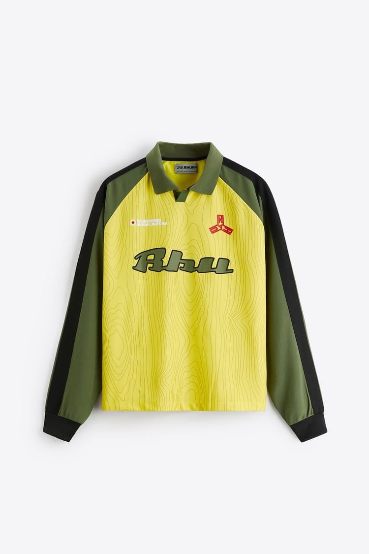 RHUDE x Zara NEW Colorblock polo logo size M