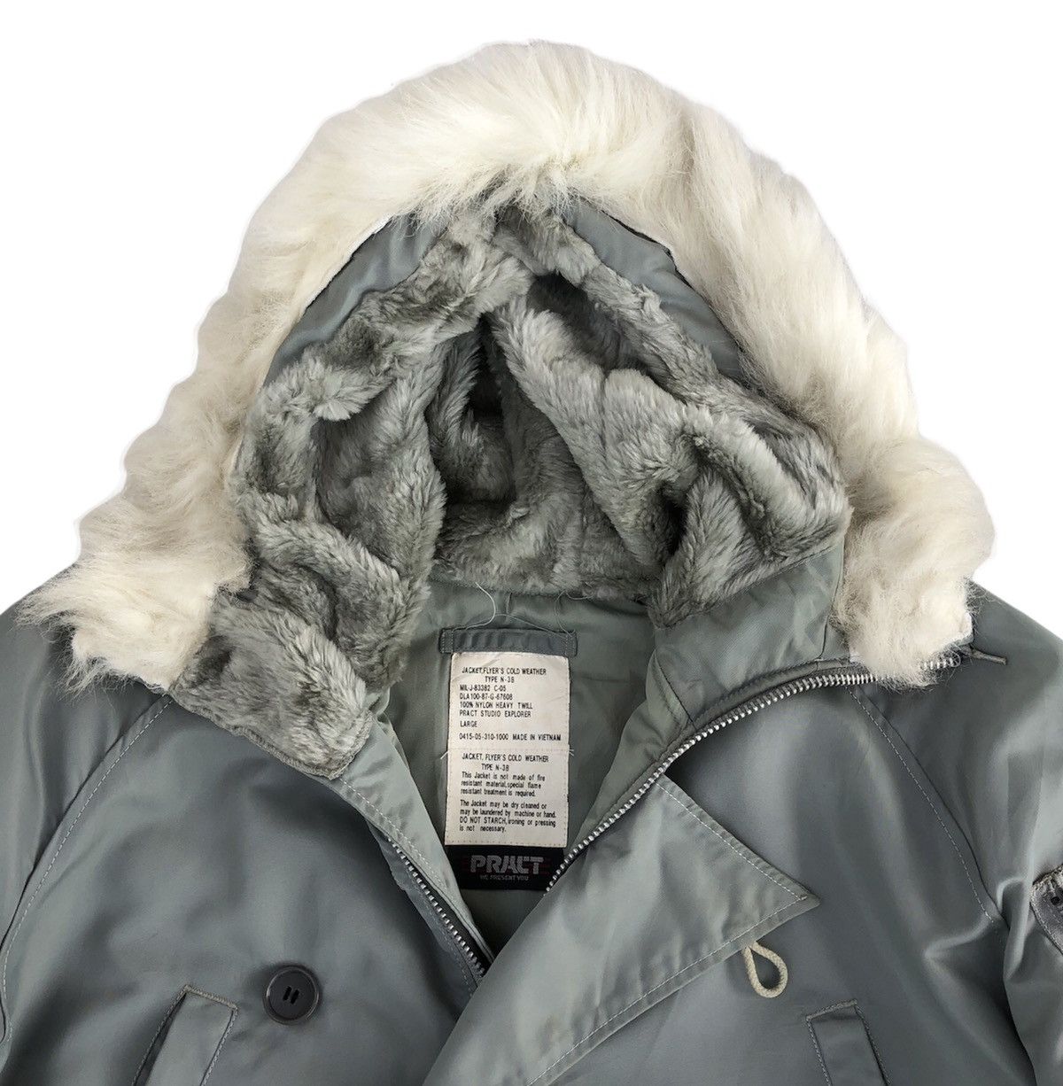 Vintage Jacket , Flyer's Cold Weather N-3b Short Parka Fur Jacket Size US L / EU 52-54 / 3 - 5 Thumbnail