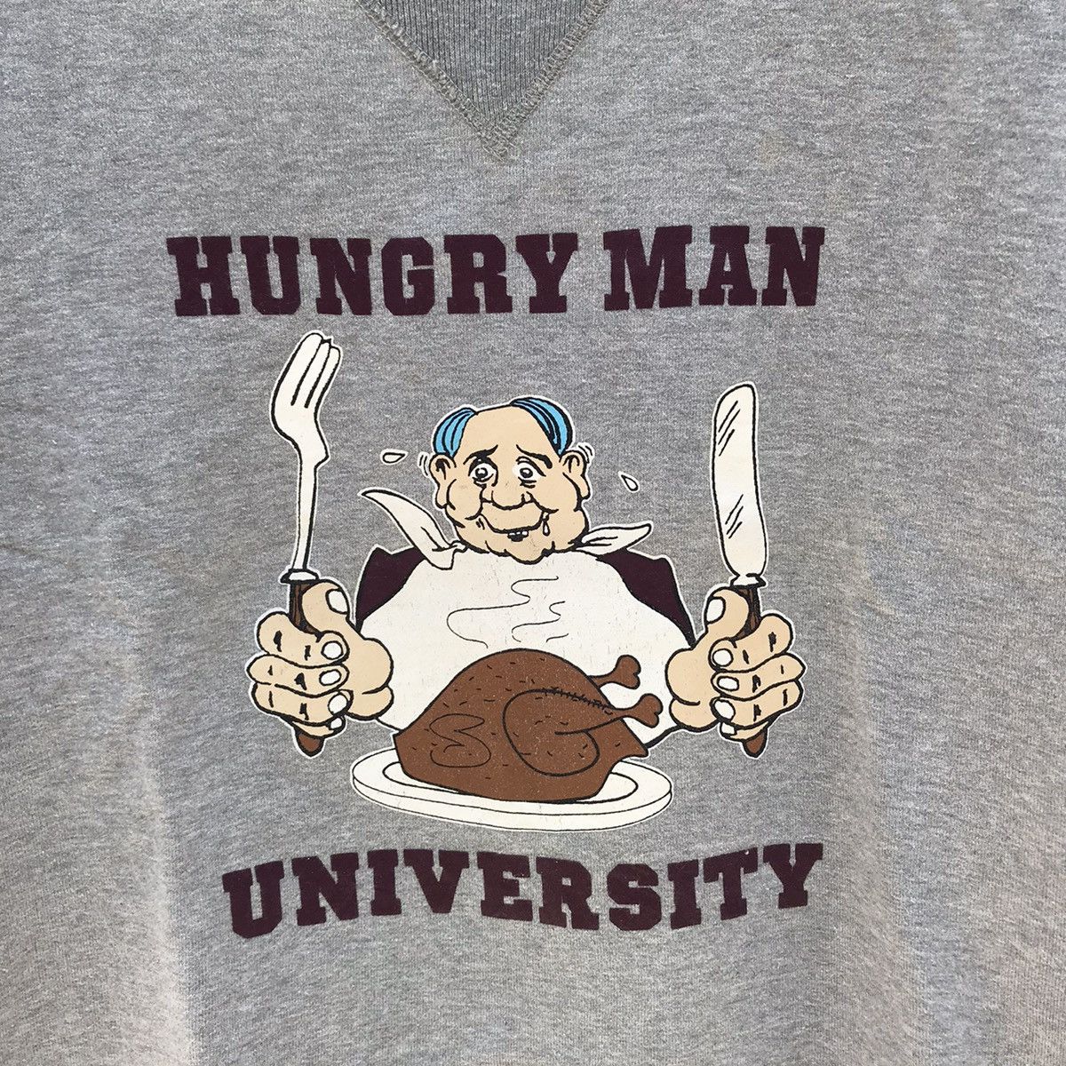 Japanese Brand × Vintage Made in Japan Vintage Hungry Man University Sweatshirt Size US S / EU 44-46 / 1 - 2 Thumbnail