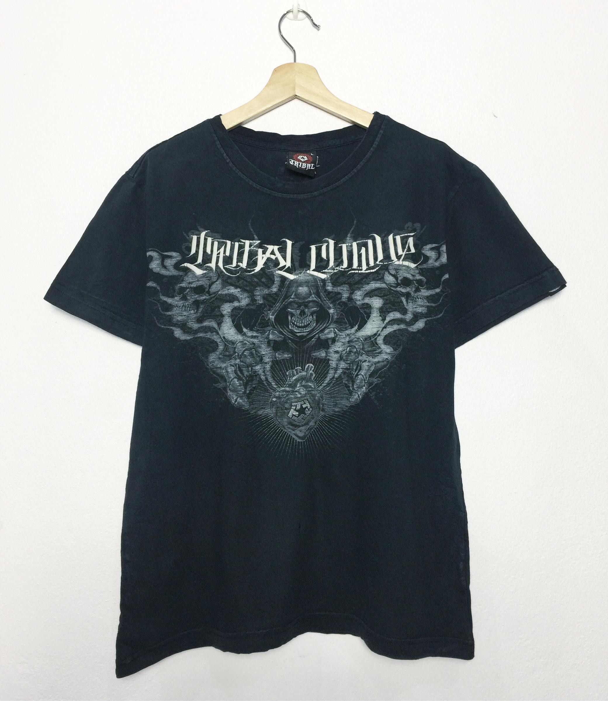 image of Tribal Gear Skulls Tees in Black, Men's (Size Large)