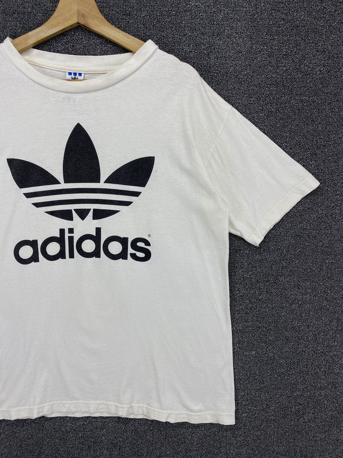 Adidas Vintage Adidas Trefoils Big Logo Print Mirror Tees T Shirts Size US M / EU 48-50 / 2 - 5 Thumbnail