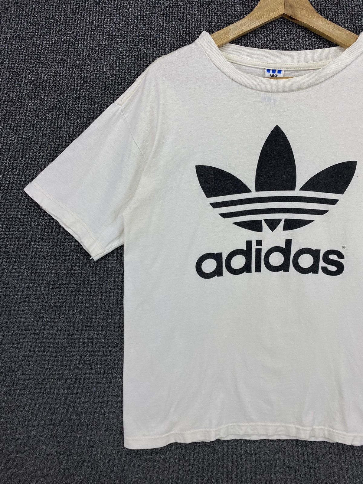 Adidas Vintage Adidas Trefoils Big Logo Print Mirror Tees T Shirts Size US M / EU 48-50 / 2 - 4 Thumbnail