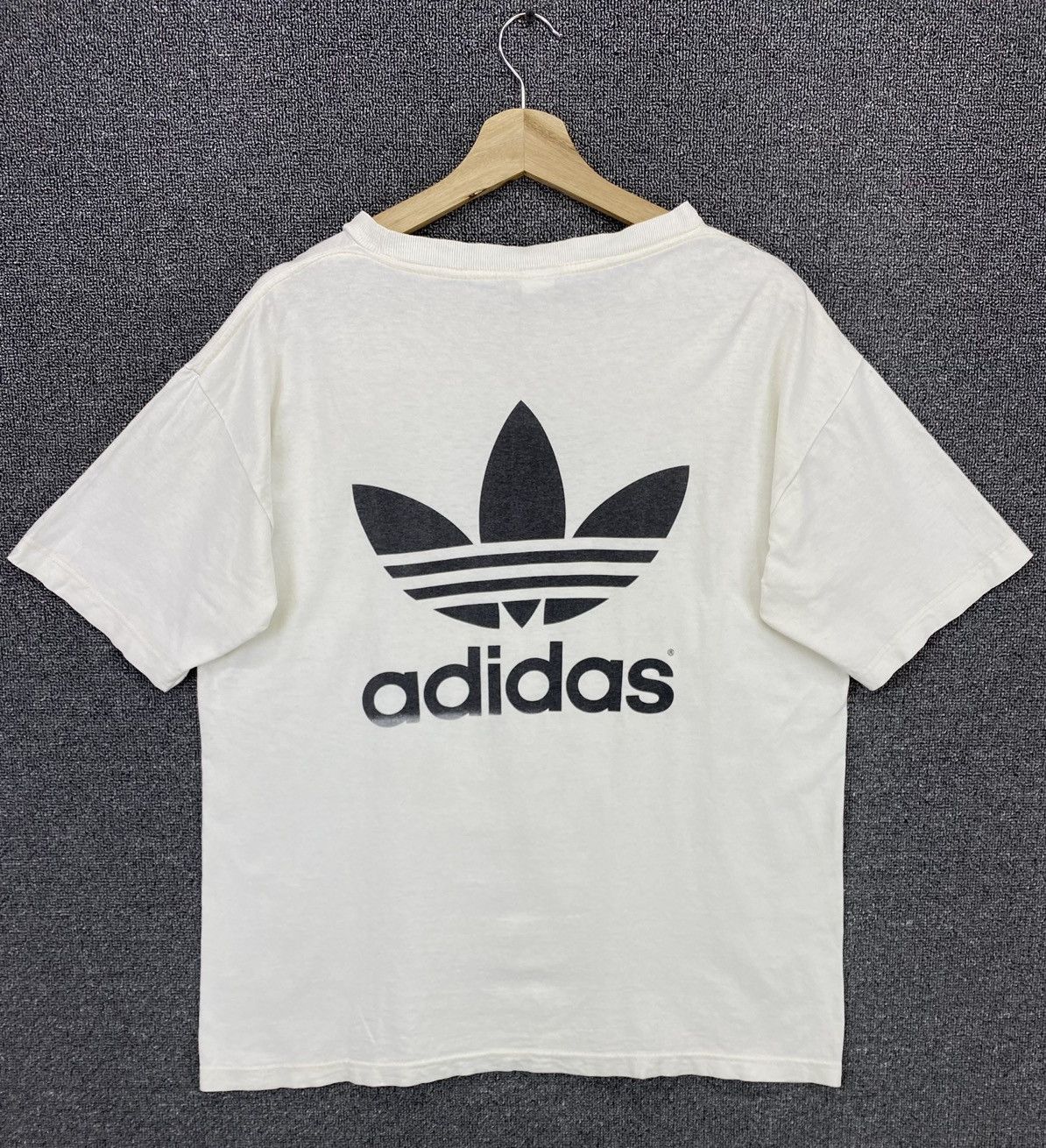 Adidas Vintage Adidas Trefoils Big Logo Print Mirror Tees T Shirts Size US M / EU 48-50 / 2 - 10 Thumbnail