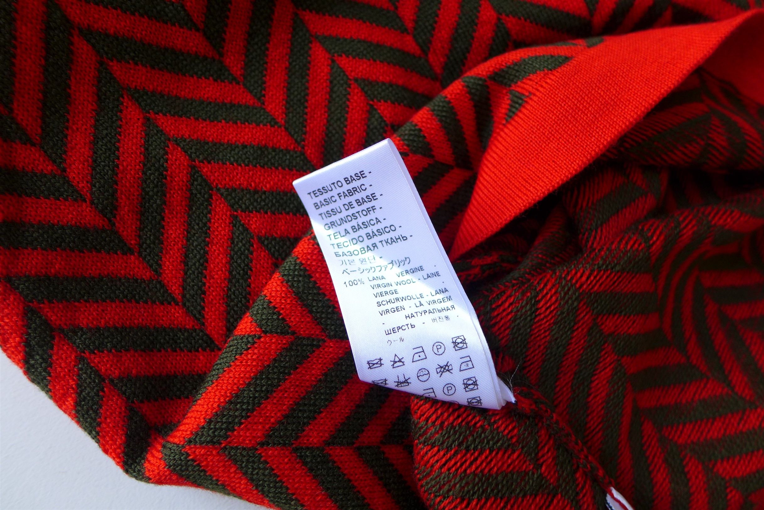 Barena Barena Ato Sweater Knit - Red & Green Herringbone Wool Size US S / EU 44-46 / 1 - 9 Thumbnail