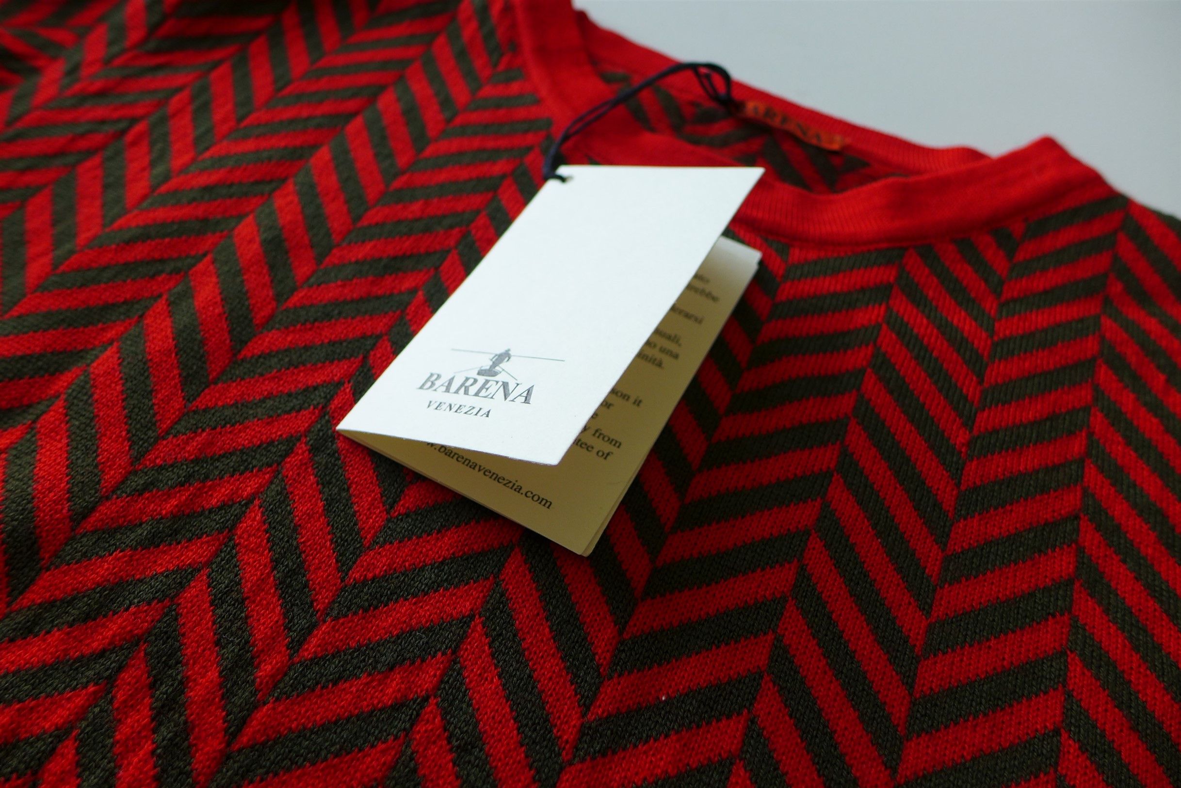 Barena Barena Ato Sweater Knit - Red & Green Herringbone Wool Size US S / EU 44-46 / 1 - 5 Thumbnail