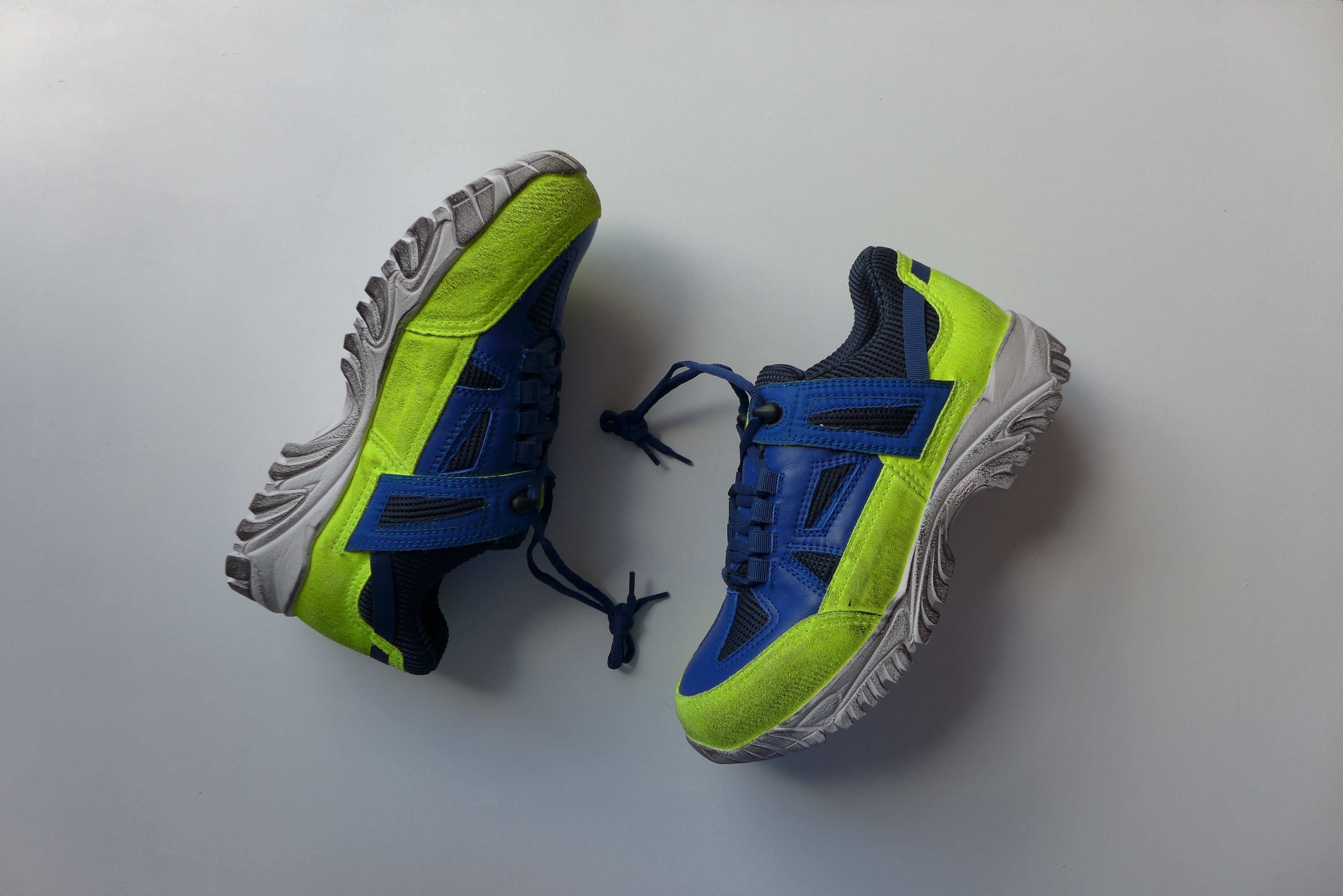image of Maison Margiela Margiela Security Sneakers - Navy & Yellow in Navy/Yellow, Men's (Size 8)