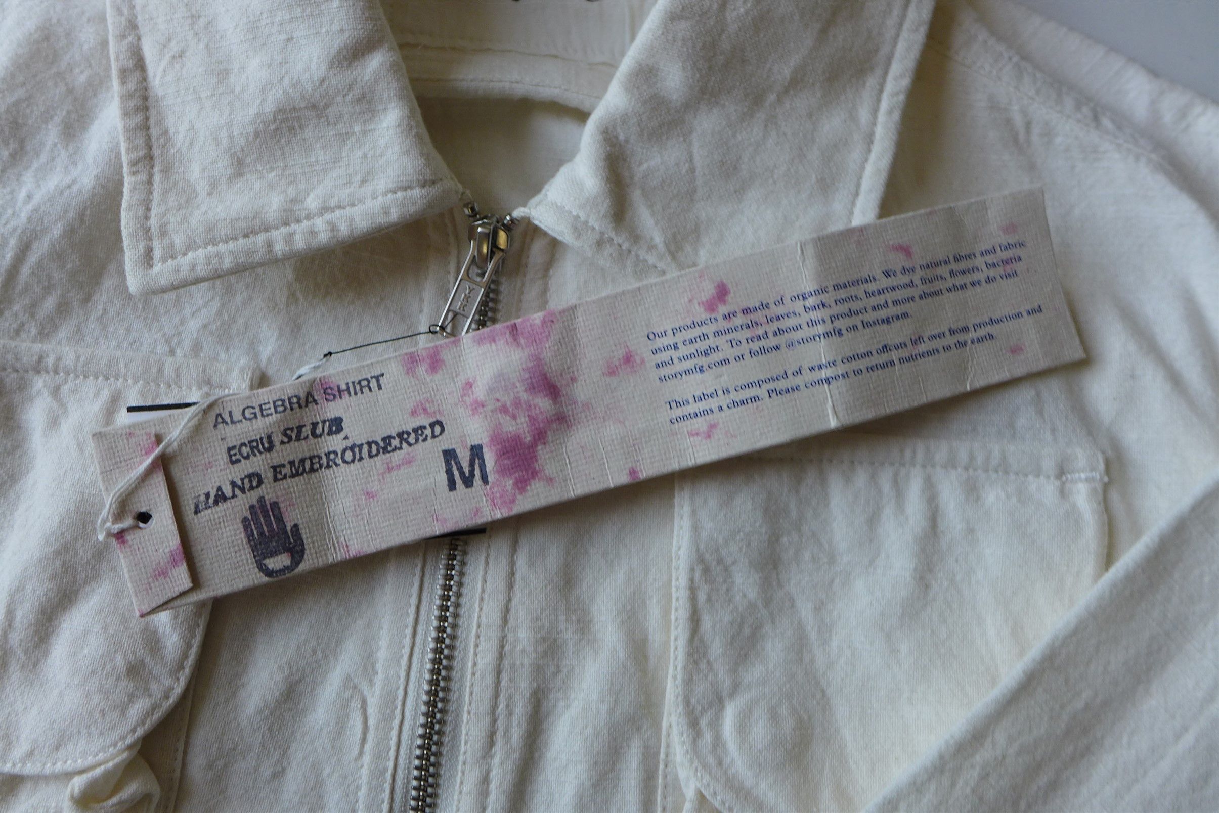 Story Mfg. Story Mfg. Algebra Jacket - Ecru Slub Organic Cotton Size US M / EU 48-50 / 2 - 10 Thumbnail