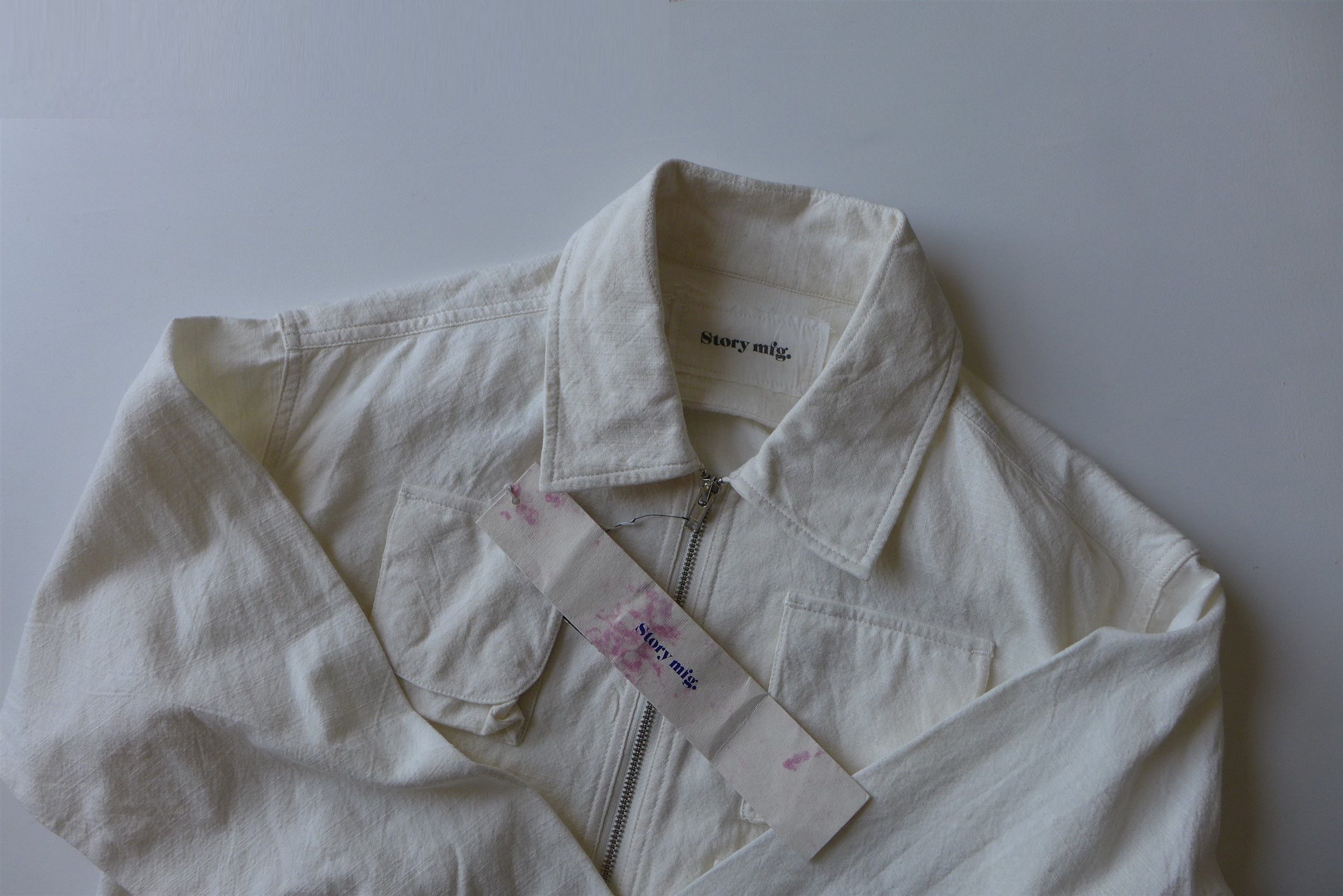 Story Mfg. Story Mfg. Algebra Jacket - Ecru Slub Organic Cotton Size US M / EU 48-50 / 2 - 8 Thumbnail