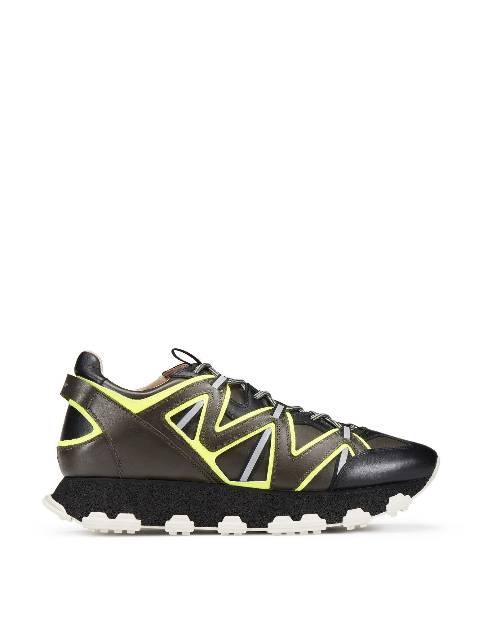 image of Lanvin Lightning Sneakers - Dark Khaki / Lightning Yellow in Dark Khaki/Lightning Yellow (Size 10)