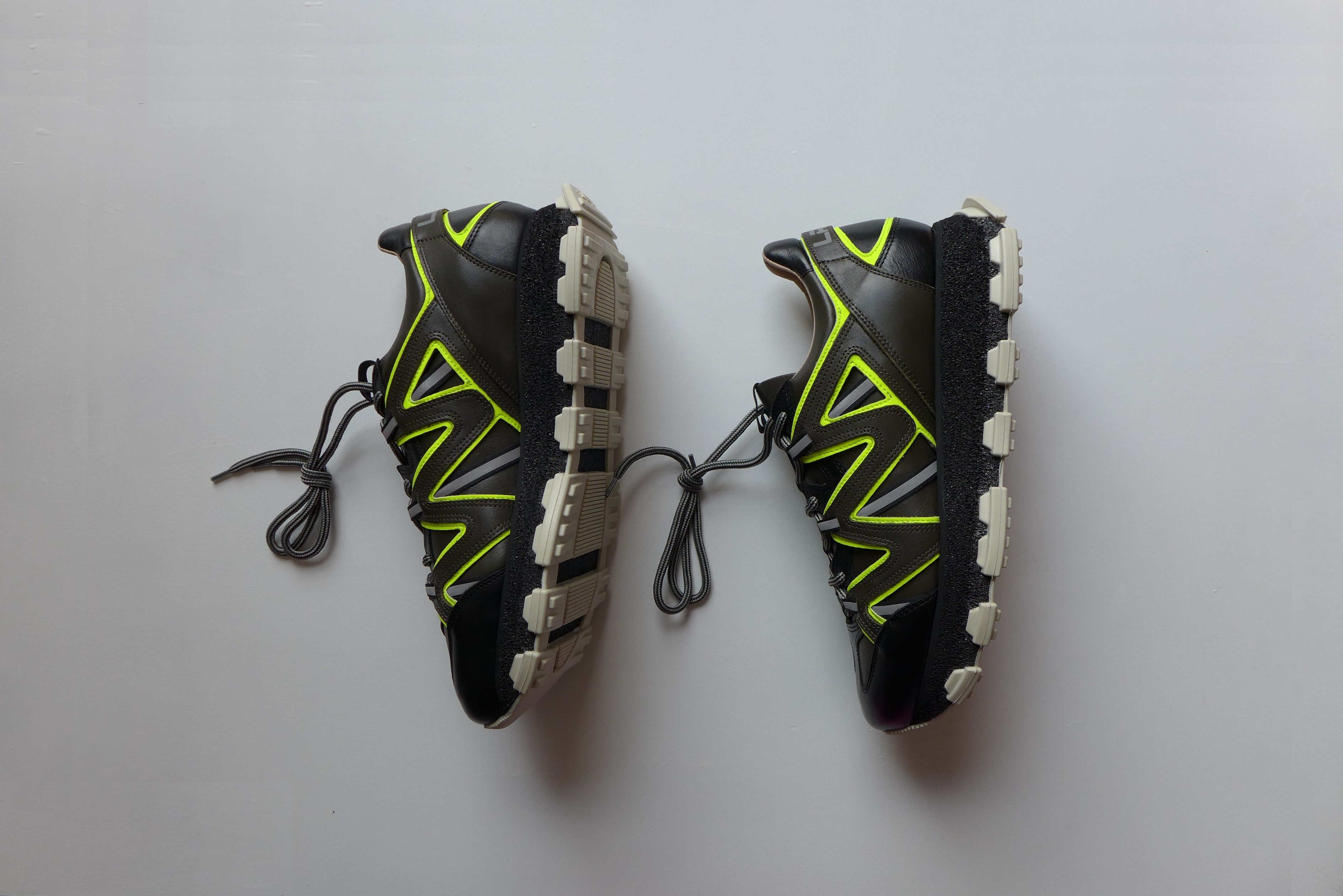 Lanvin Lanvin Lightning Sneakers - Dark Khaki / Lightning Yellow Size US 10 / EU 43 - 3 Thumbnail