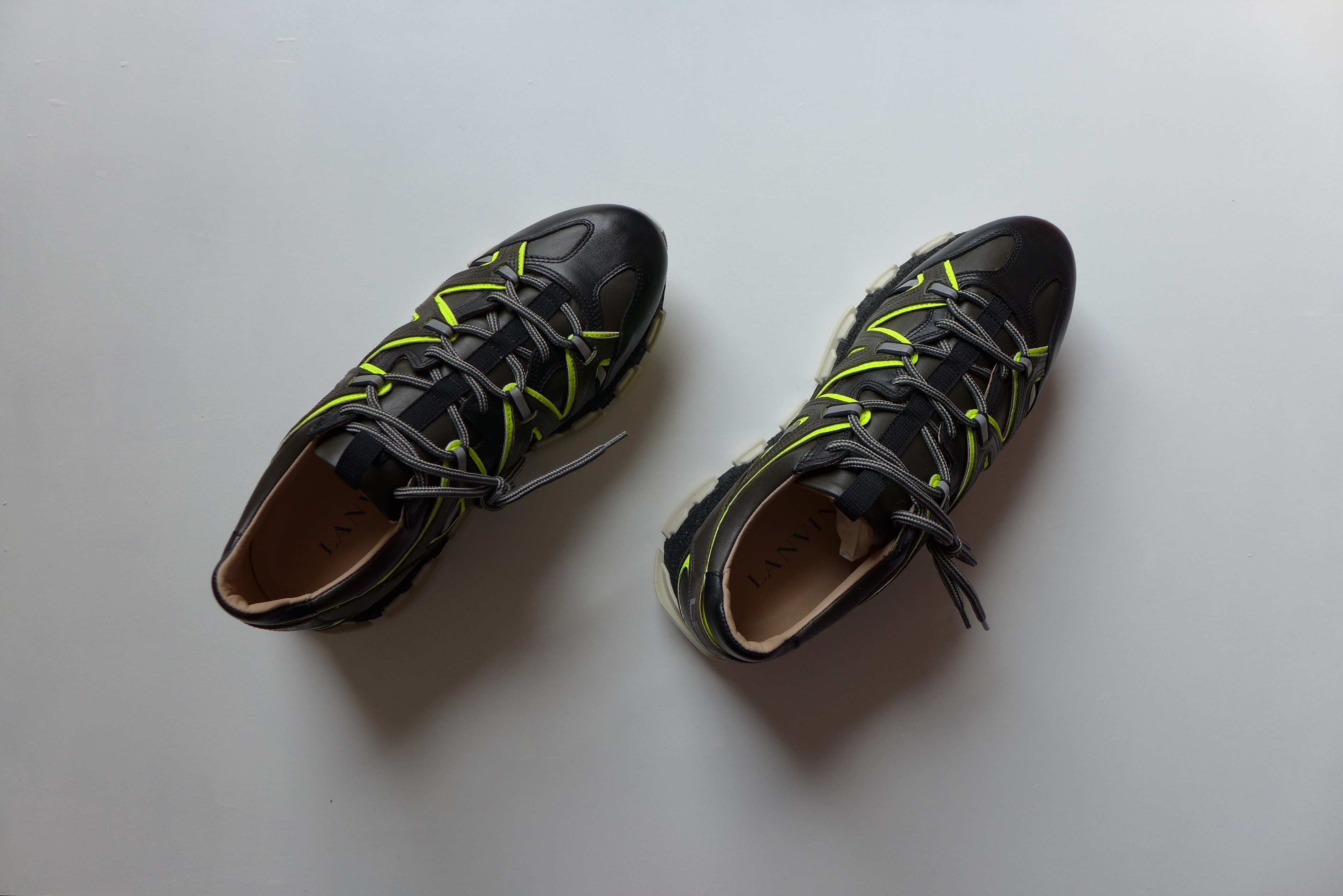 Lanvin Lanvin Lightning Sneakers - Dark Khaki / Lightning Yellow Size US 10 / EU 43 - 4 Thumbnail
