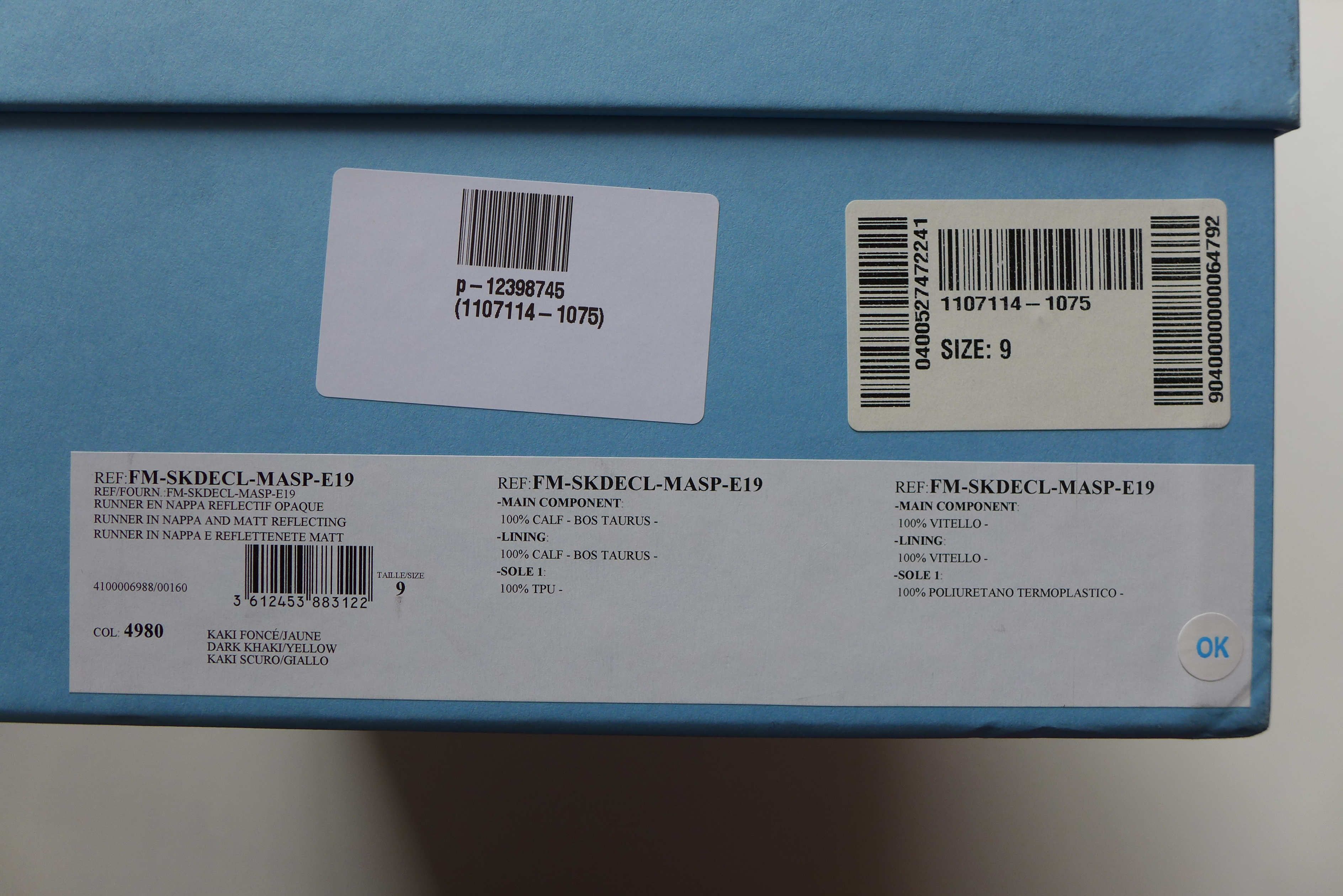 Lanvin Lanvin Lightning Sneakers - Dark Khaki / Lightning Yellow Size US 10 / EU 43 - 18 Thumbnail