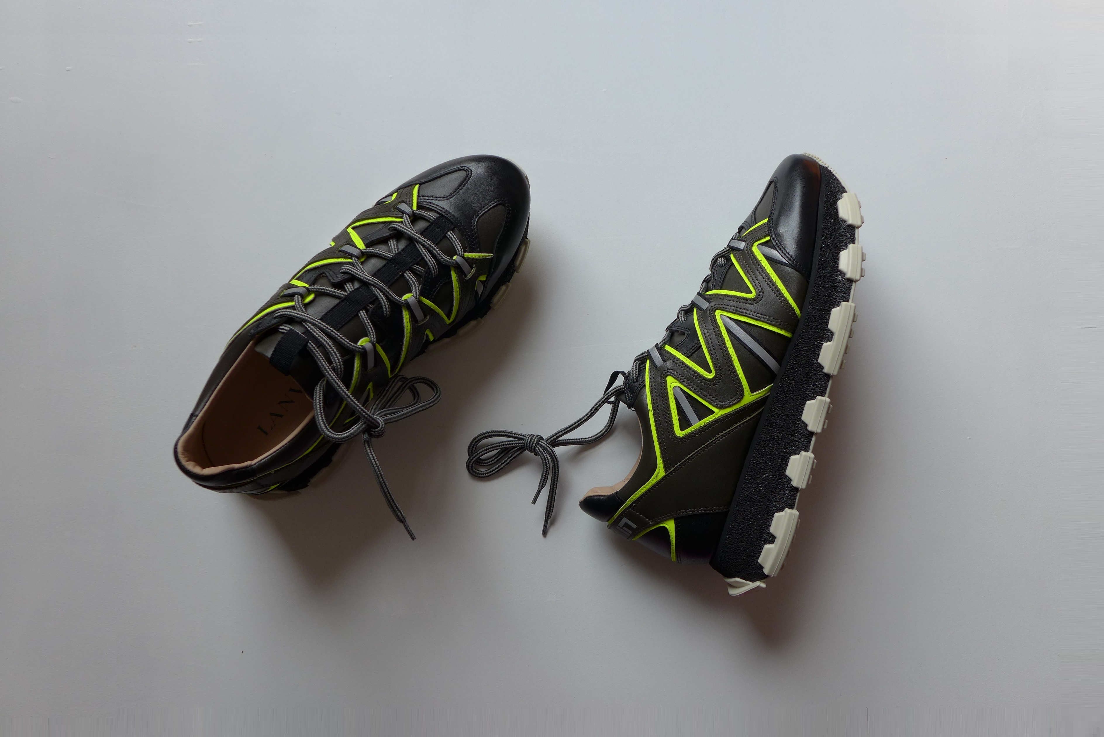 Lanvin Lanvin Lightning Sneakers - Dark Khaki / Lightning Yellow Size US 10 / EU 43 - 5 Thumbnail