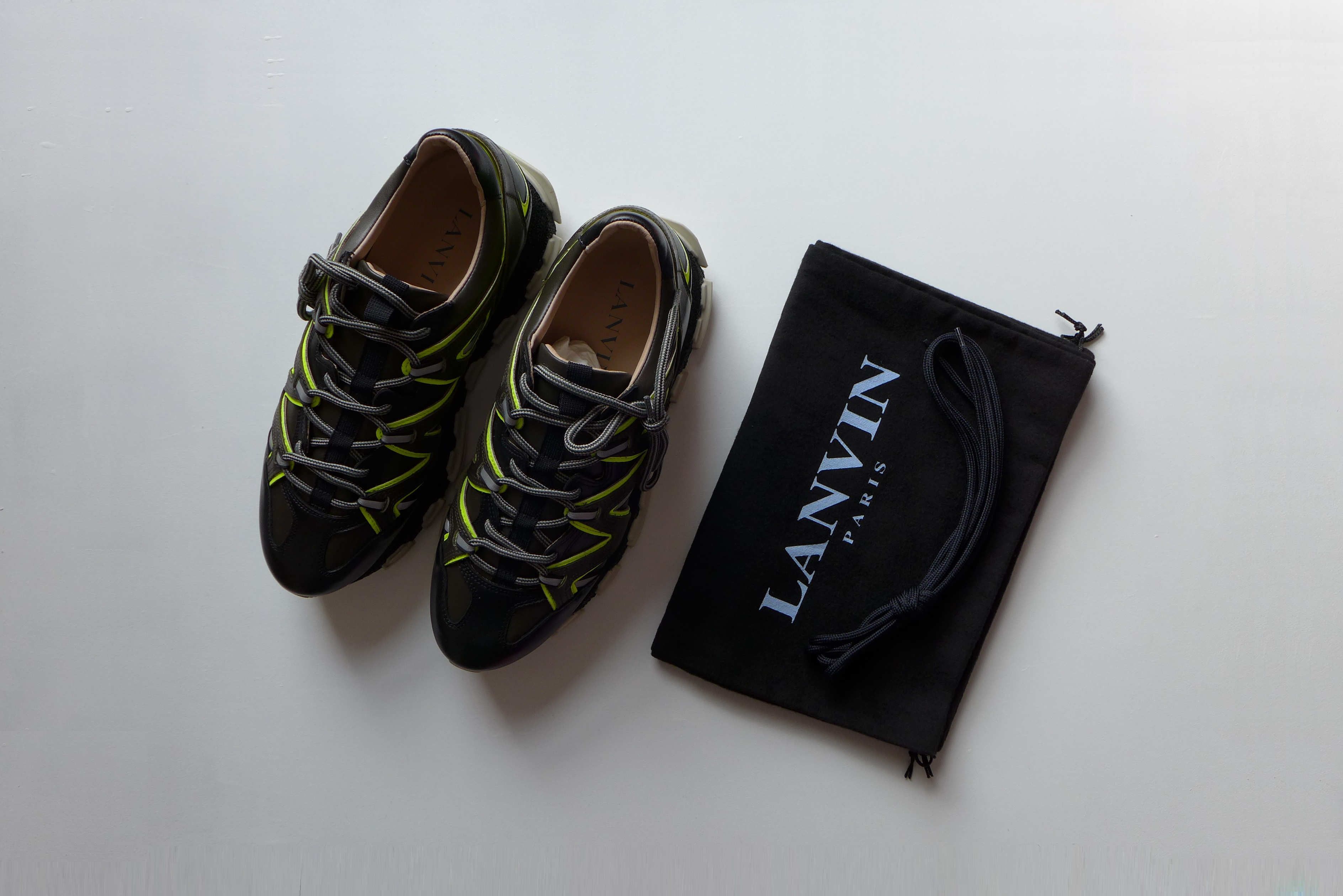 Lanvin Lanvin Lightning Sneakers - Dark Khaki / Lightning Yellow Size US 10 / EU 43 - 16 Thumbnail