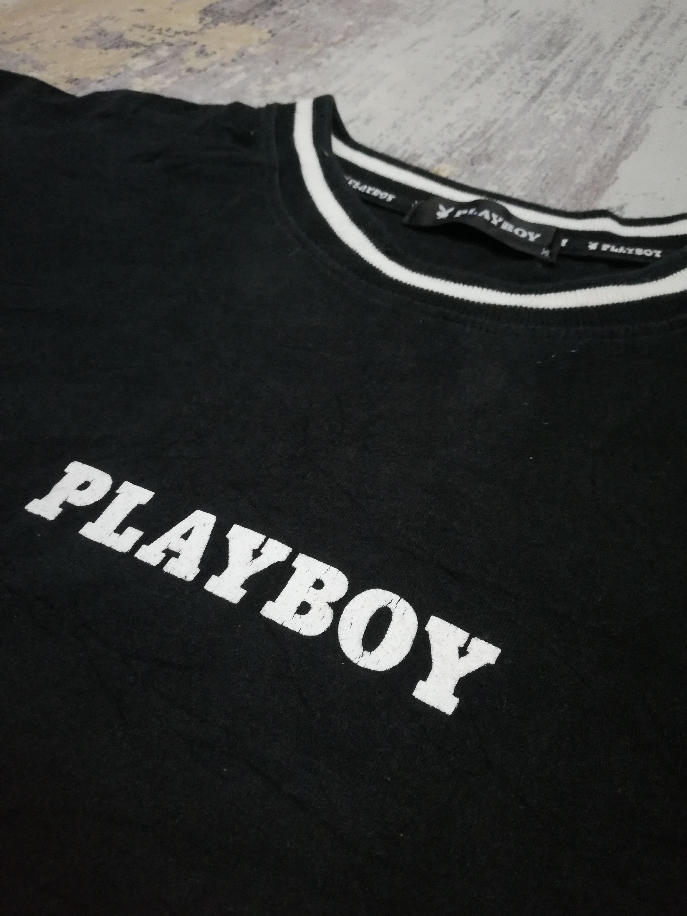 Playboy Vintage Plaboy Bunny Head Ringer Short Sleeve Shirt Size US XL / EU 56 / 4 - 2 Thumbnail