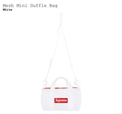 Supreme Mesh Mini Duffle Bag White 23SS 