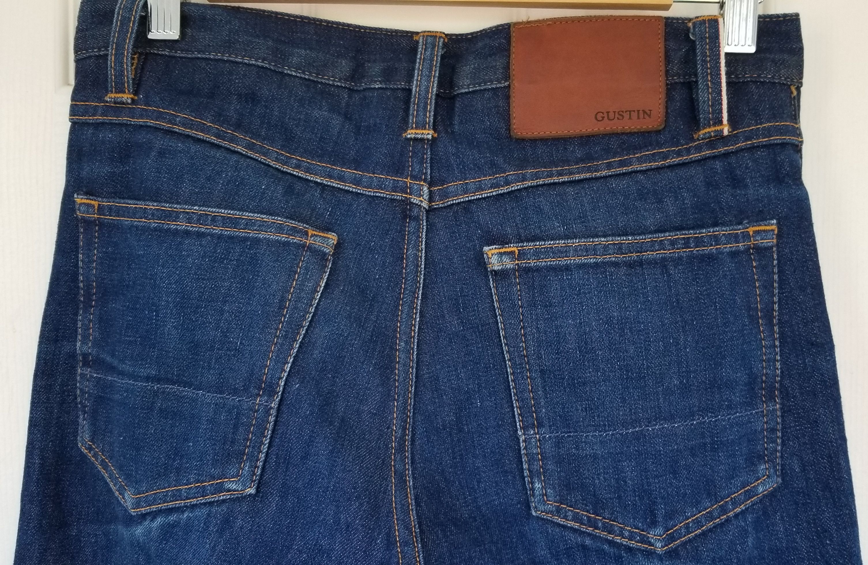 Gustin Gustin Americana Raw Selvedge Indigo Denim Jeans APC SLP Size US 30 / EU 46 - 5 Thumbnail
