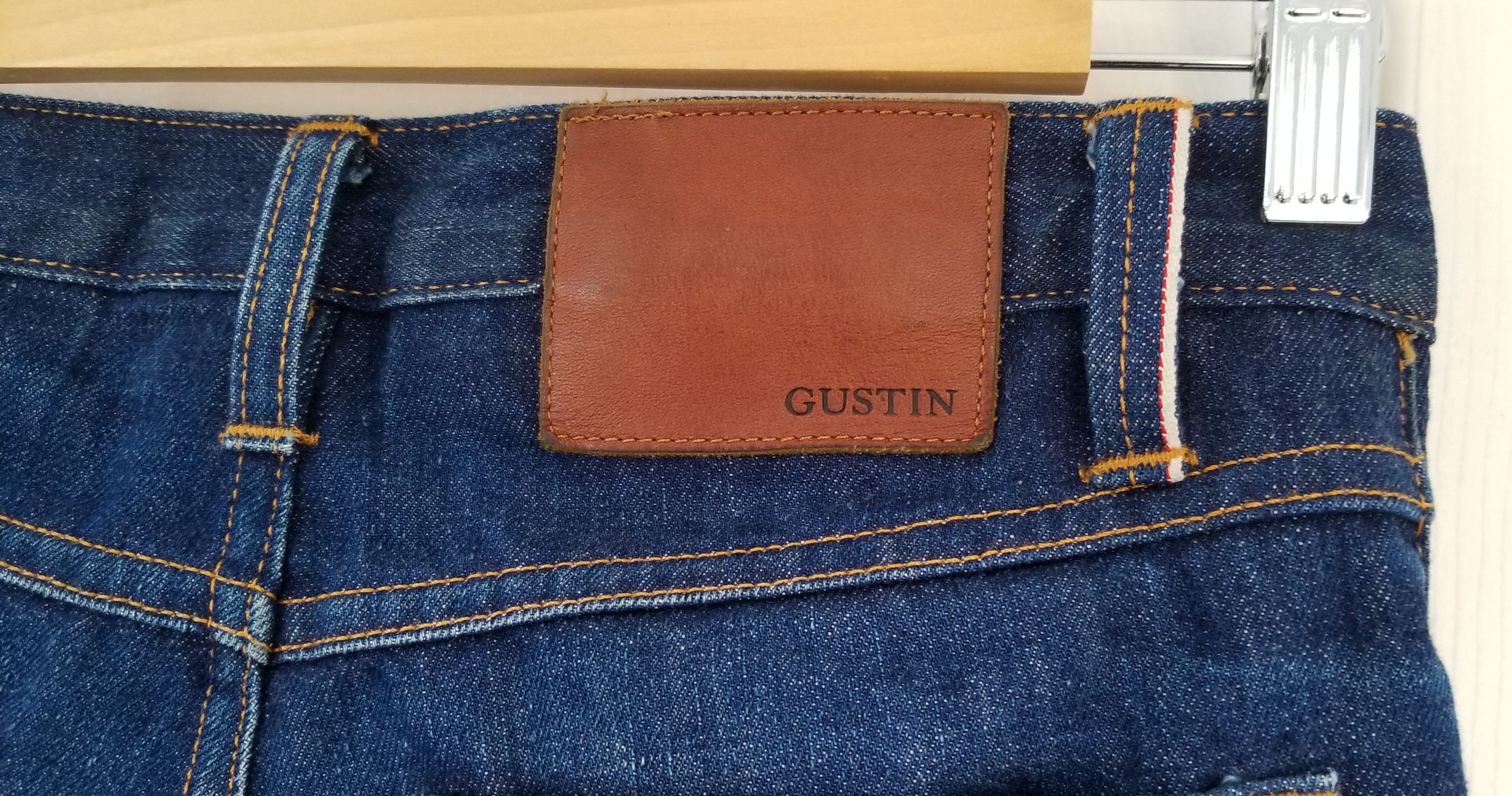 Gustin Gustin Americana Raw Selvedge Indigo Denim Jeans APC SLP Size US 30 / EU 46 - 6 Thumbnail