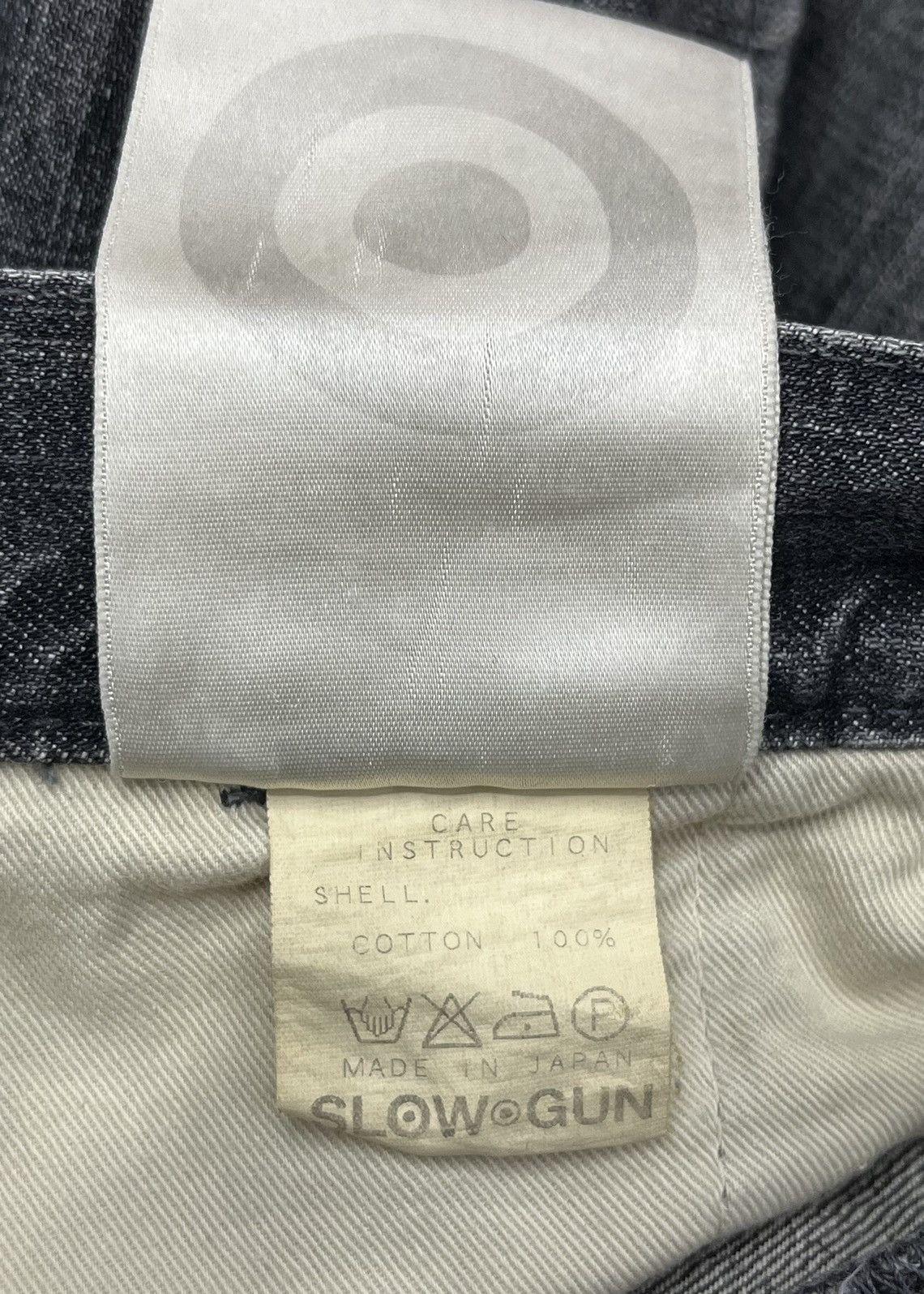 Japanese Brand × Vintage 🔫 Vintage SLOW GUN JAPAN Zipper Leg Flare Distressed Black Size US 32 / EU 48 - 20 Thumbnail