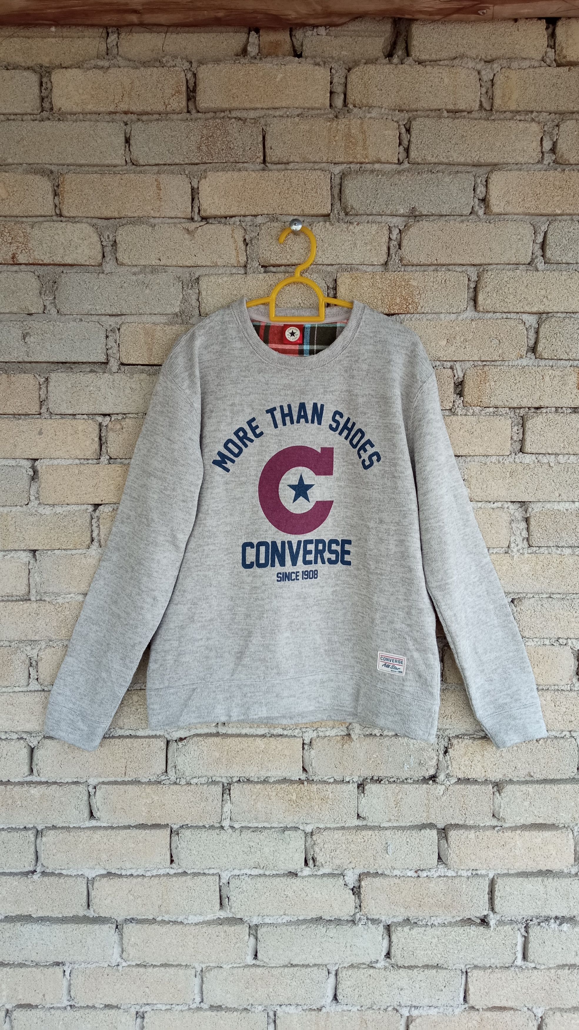 Converse × Japanese Brand × Vintage 🔥🔥Vtg Converse All Star Spellout Logo Sweatshirt Size US M / EU 48-50 / 2 - 1 Thumbnail