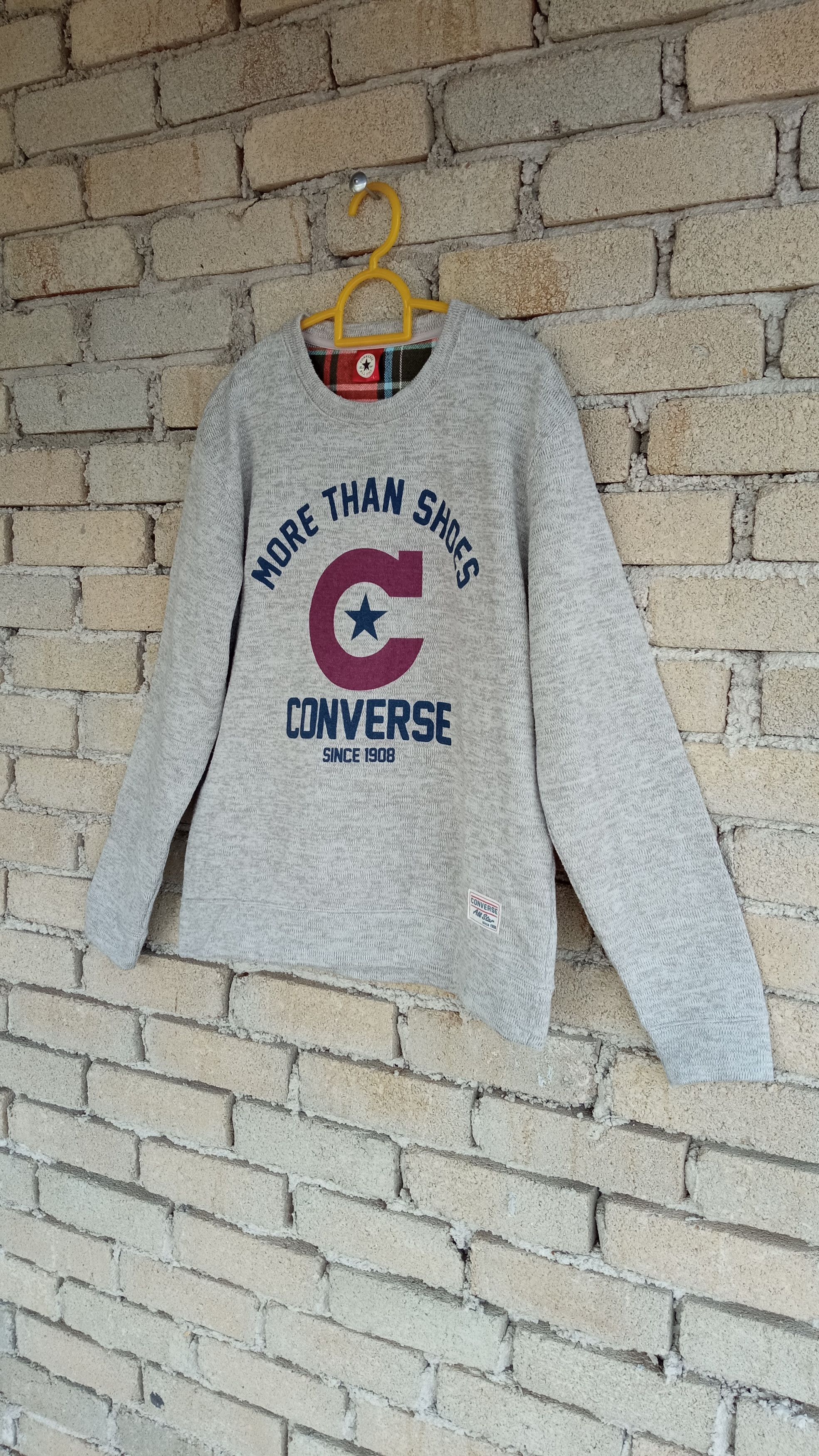Converse × Japanese Brand × Vintage 🔥🔥Vtg Converse All Star Spellout Logo Sweatshirt Size US M / EU 48-50 / 2 - 3 Thumbnail