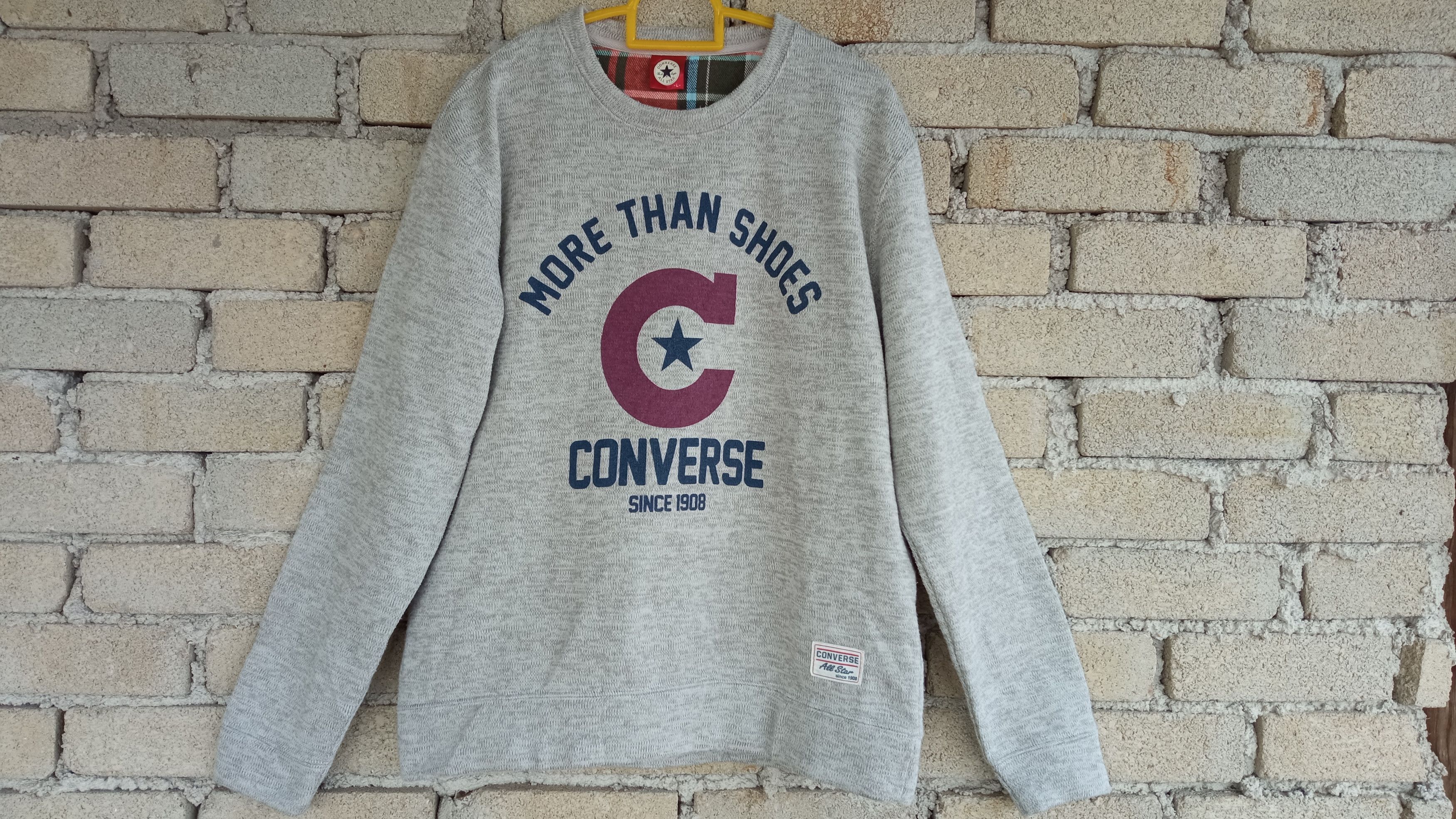 Converse × Japanese Brand × Vintage 🔥🔥Vtg Converse All Star Spellout Logo Sweatshirt Size US M / EU 48-50 / 2 - 5 Thumbnail