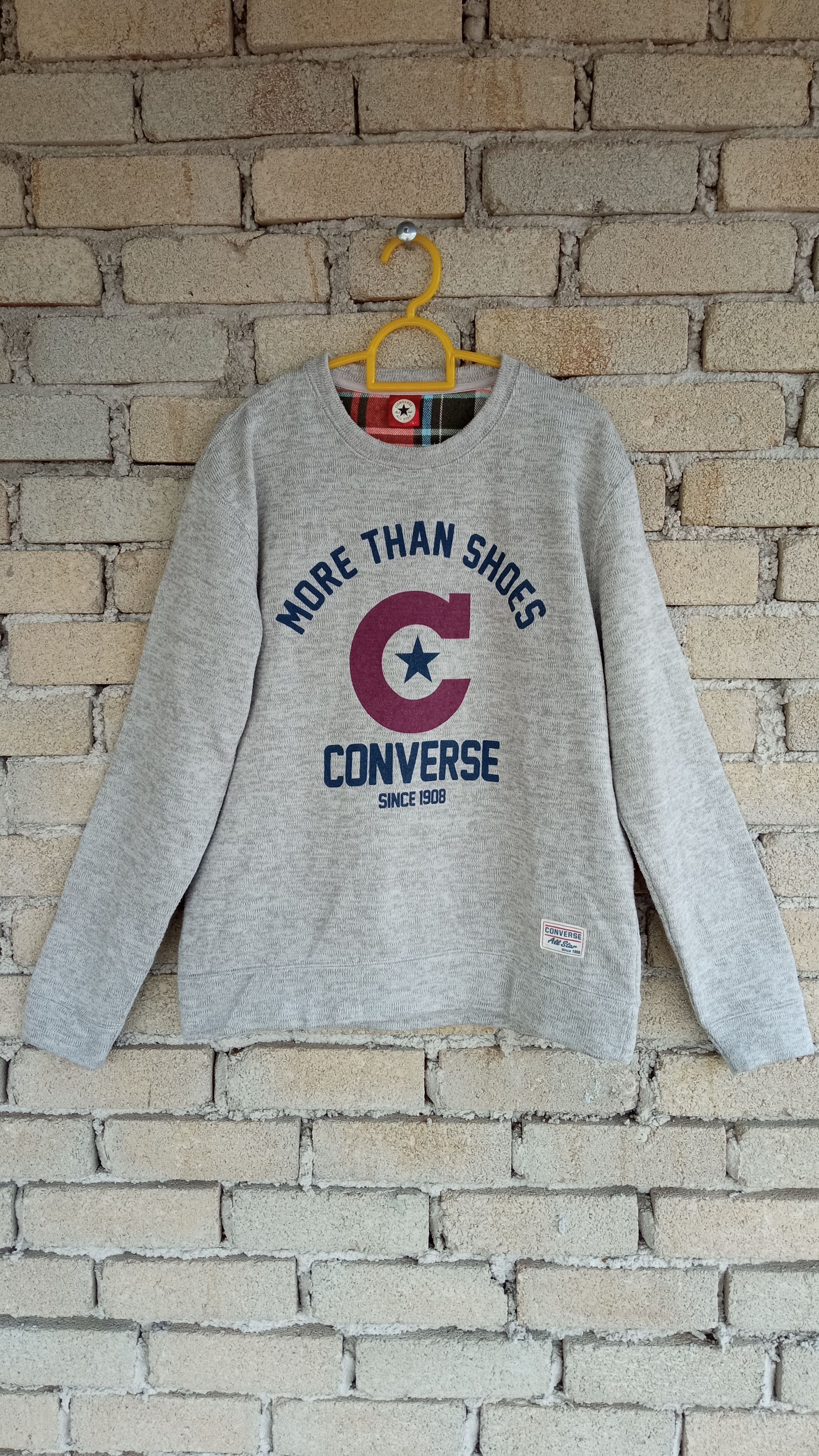 Converse × Japanese Brand × Vintage 🔥🔥Vtg Converse All Star Spellout Logo Sweatshirt Size US M / EU 48-50 / 2 - 4 Thumbnail