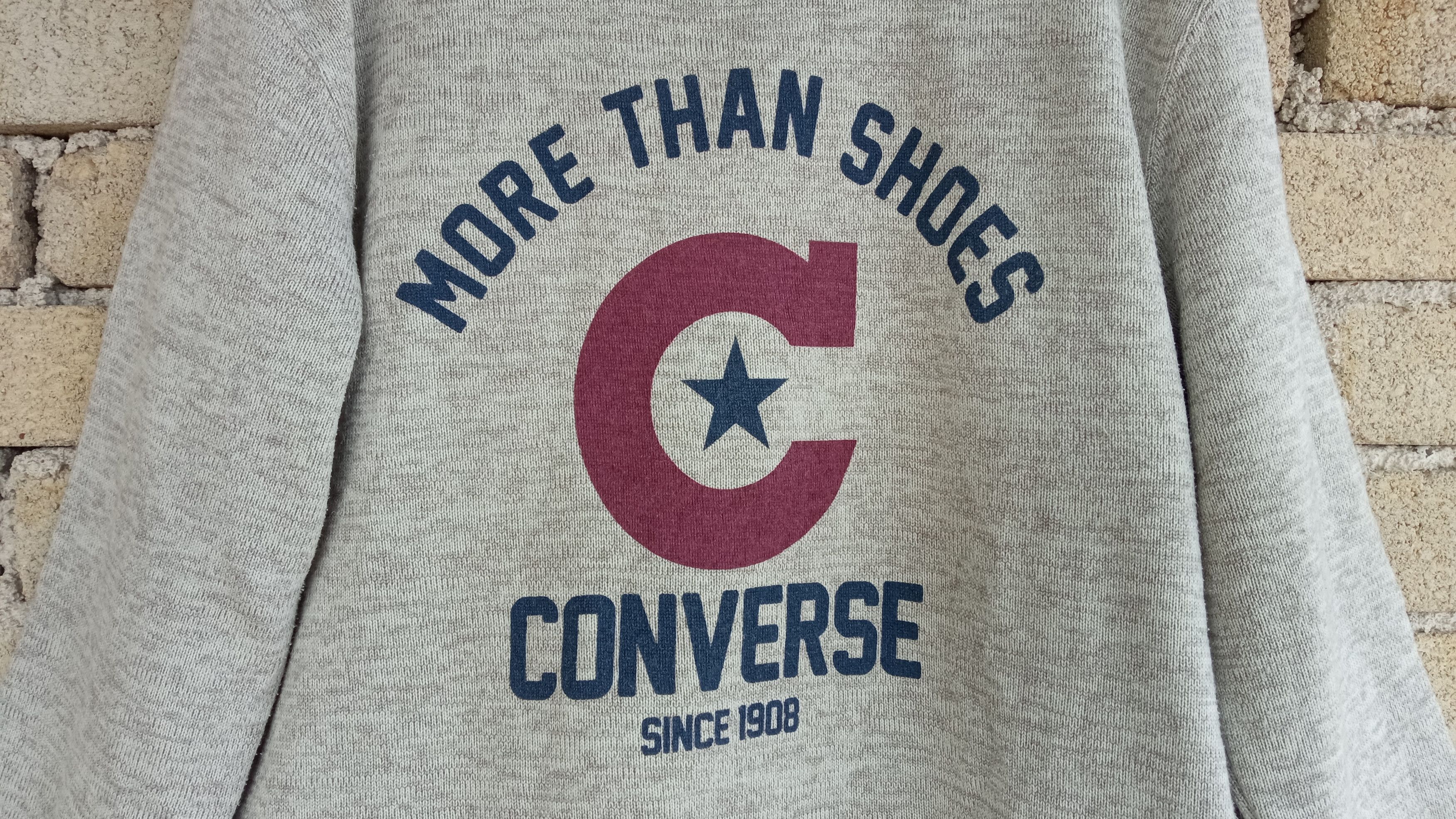 Converse × Japanese Brand × Vintage 🔥🔥Vtg Converse All Star Spellout Logo Sweatshirt Size US M / EU 48-50 / 2 - 6 Thumbnail