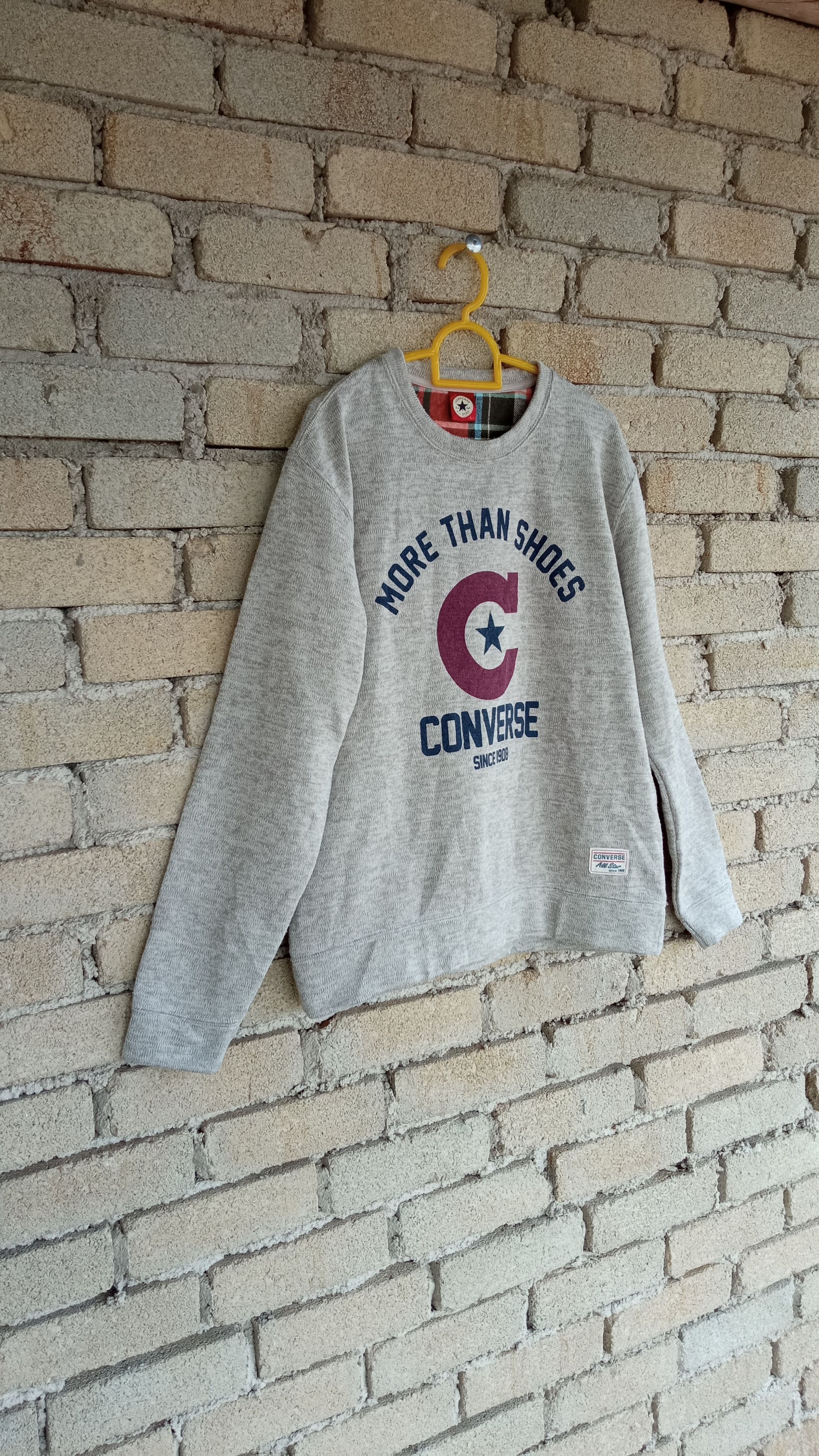 Converse × Japanese Brand × Vintage 🔥🔥Vtg Converse All Star Spellout Logo Sweatshirt Size US M / EU 48-50 / 2 - 2 Thumbnail