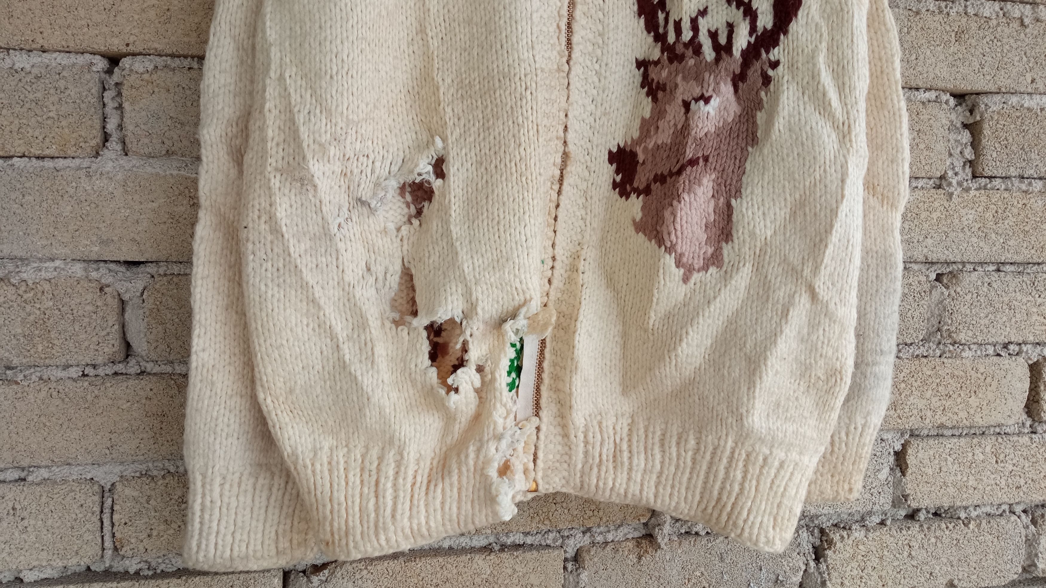 Japanese Brand × Vintage 🔥🔥Vintage Japanese Brand Distressed Knitwear Sweatshirt Size US M / EU 48-50 / 2 - 7 Thumbnail