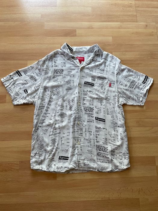 Supreme Receipts Rayon S/S Shirt | Grailed