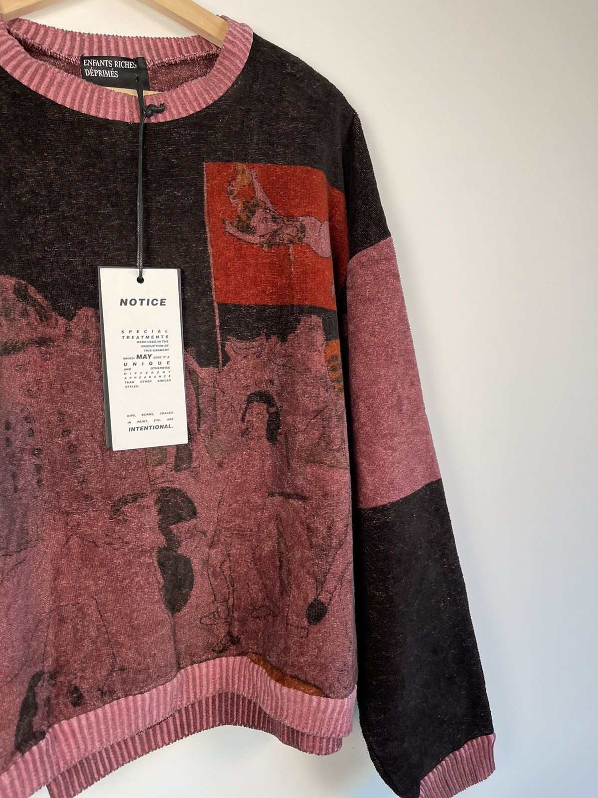 Enfants Riches Deprimes 🚭MUSEUM LEVEL🚭ERD SS19 Runway Henry Darger Velour Sweater Size US M / EU 48-50 / 2 - 4 Thumbnail