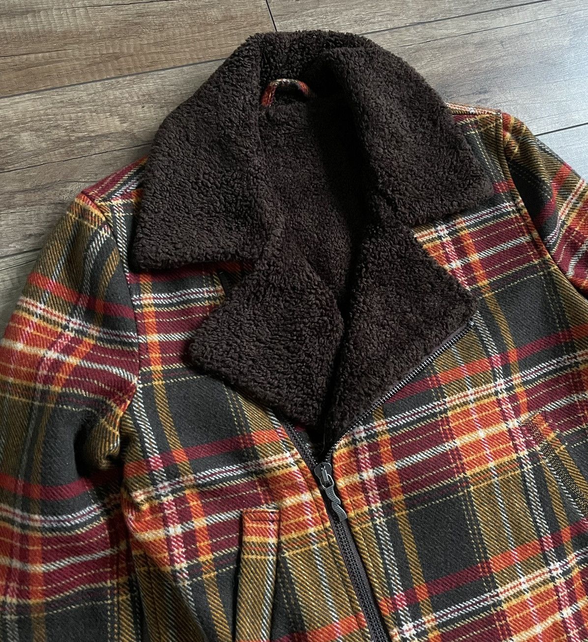 Nudie Jeans Nudie Jeans Checkered Flannel Biker Shearling Wool Jacket Size US S / EU 44-46 / 1 - 5 Thumbnail