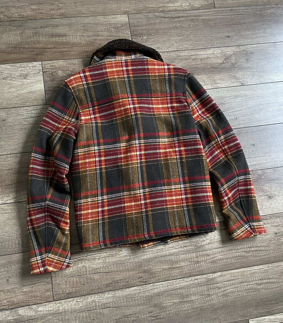 Nudie Jeans Nudie Jeans Checkered Flannel Biker Shearling Wool Jacket Size US S / EU 44-46 / 1 - 2 Thumbnail