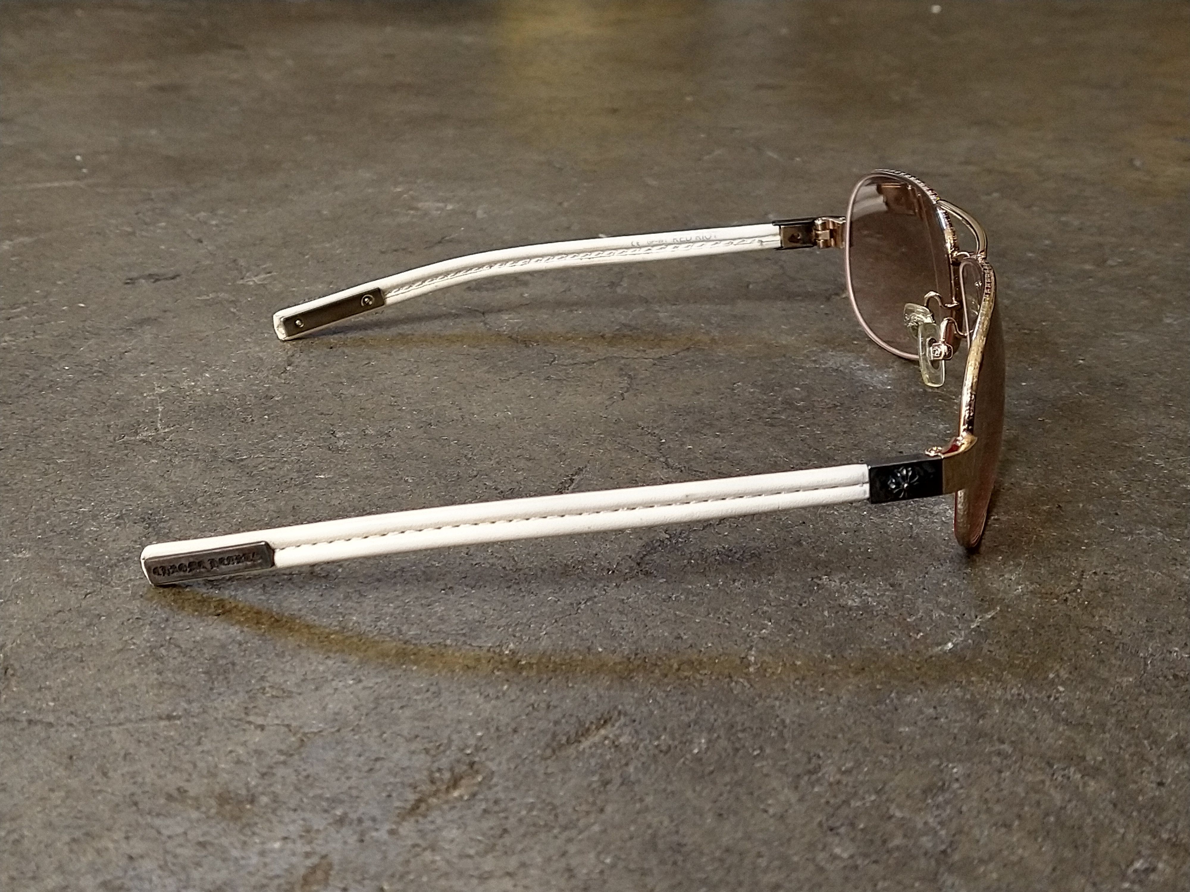 Chrome Hearts Chrome Hearts Red Riot Sunglasses Silver White Aviator Size ONE SIZE - 6 Thumbnail