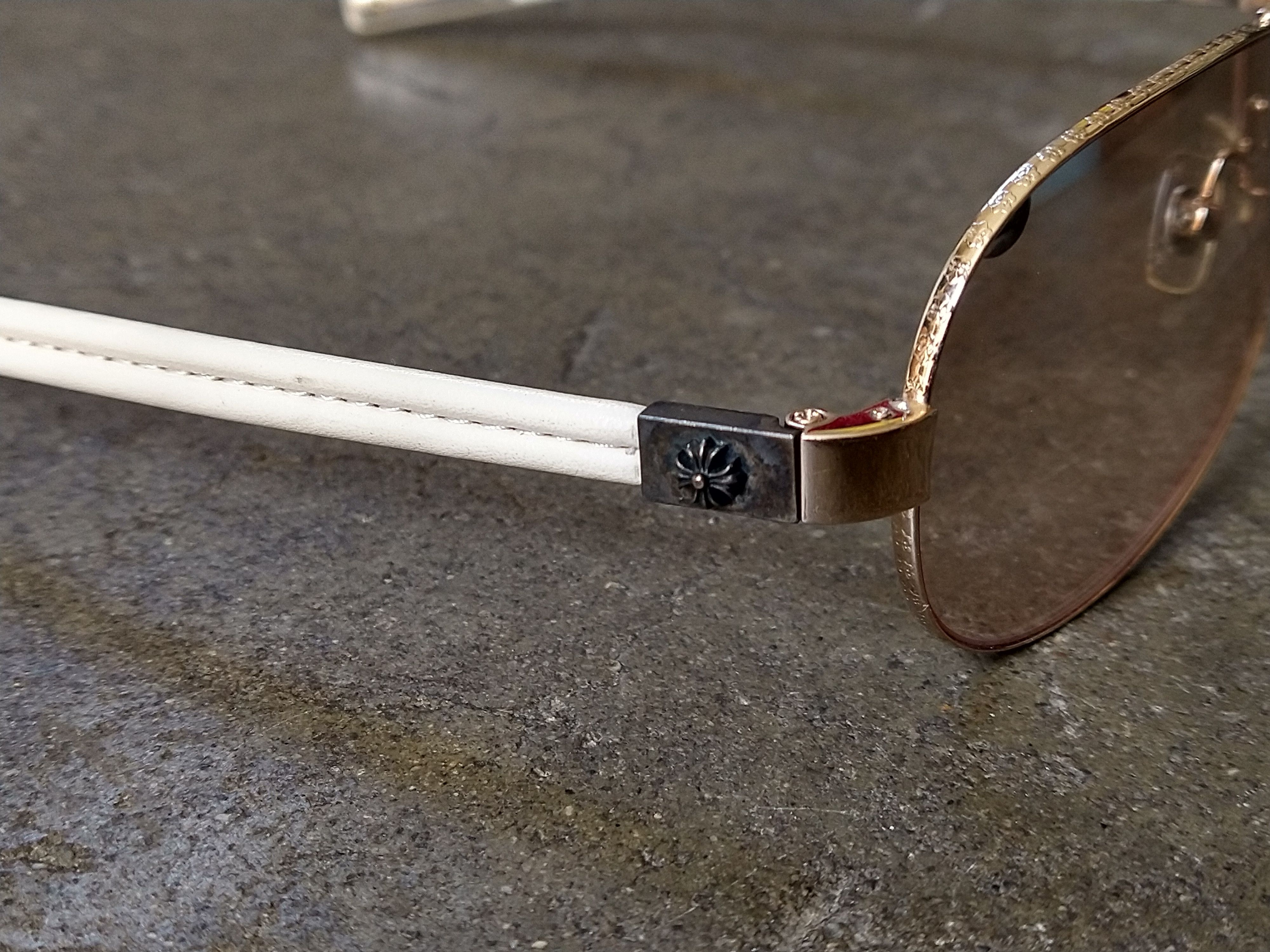Chrome Hearts Chrome Hearts Red Riot Sunglasses Silver White Aviator Size ONE SIZE - 7 Thumbnail