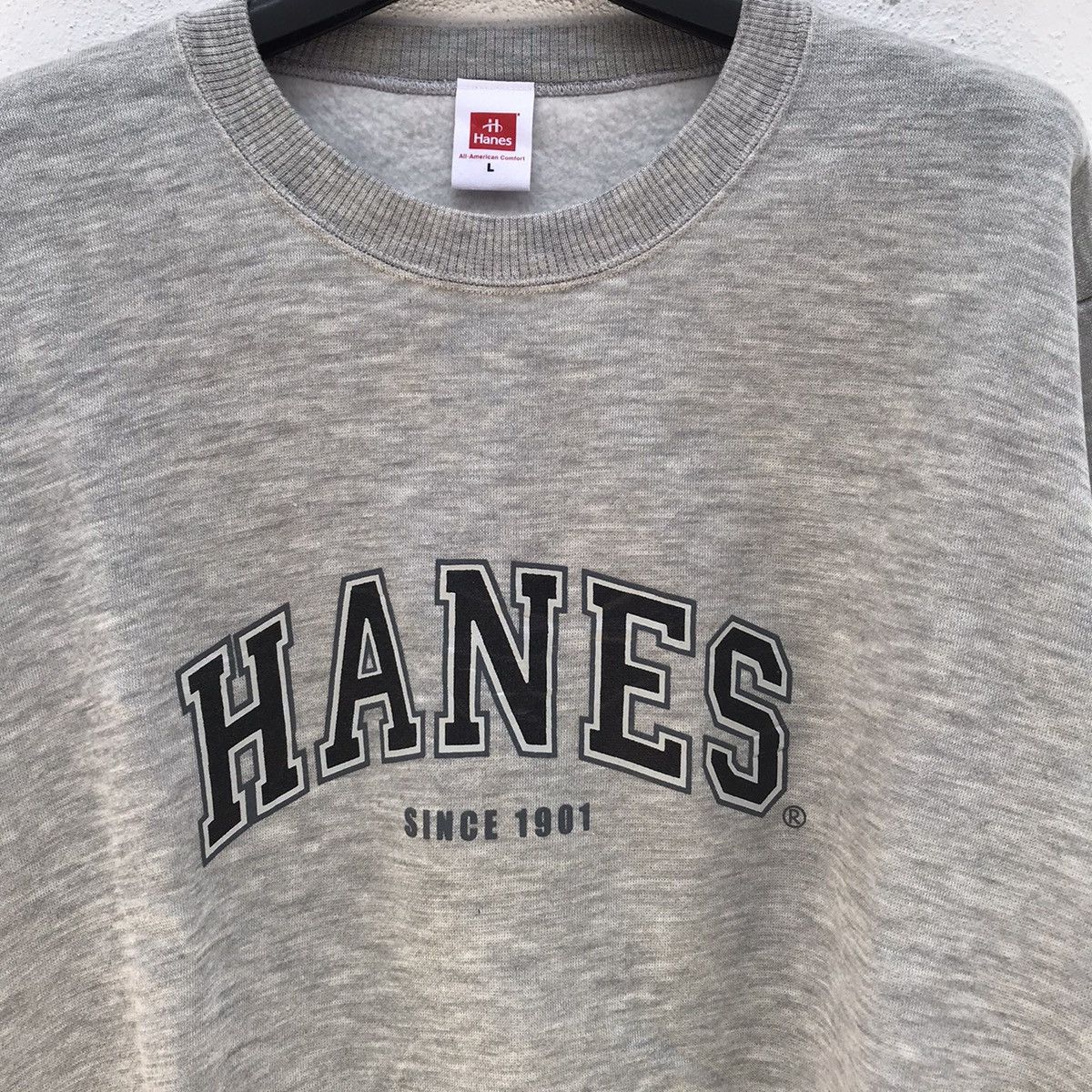 Hanes × Vintage Made In Japan Hanes Big Logo Crewneck Sweatshirt Size US L / EU 52-54 / 3 - 2 Thumbnail