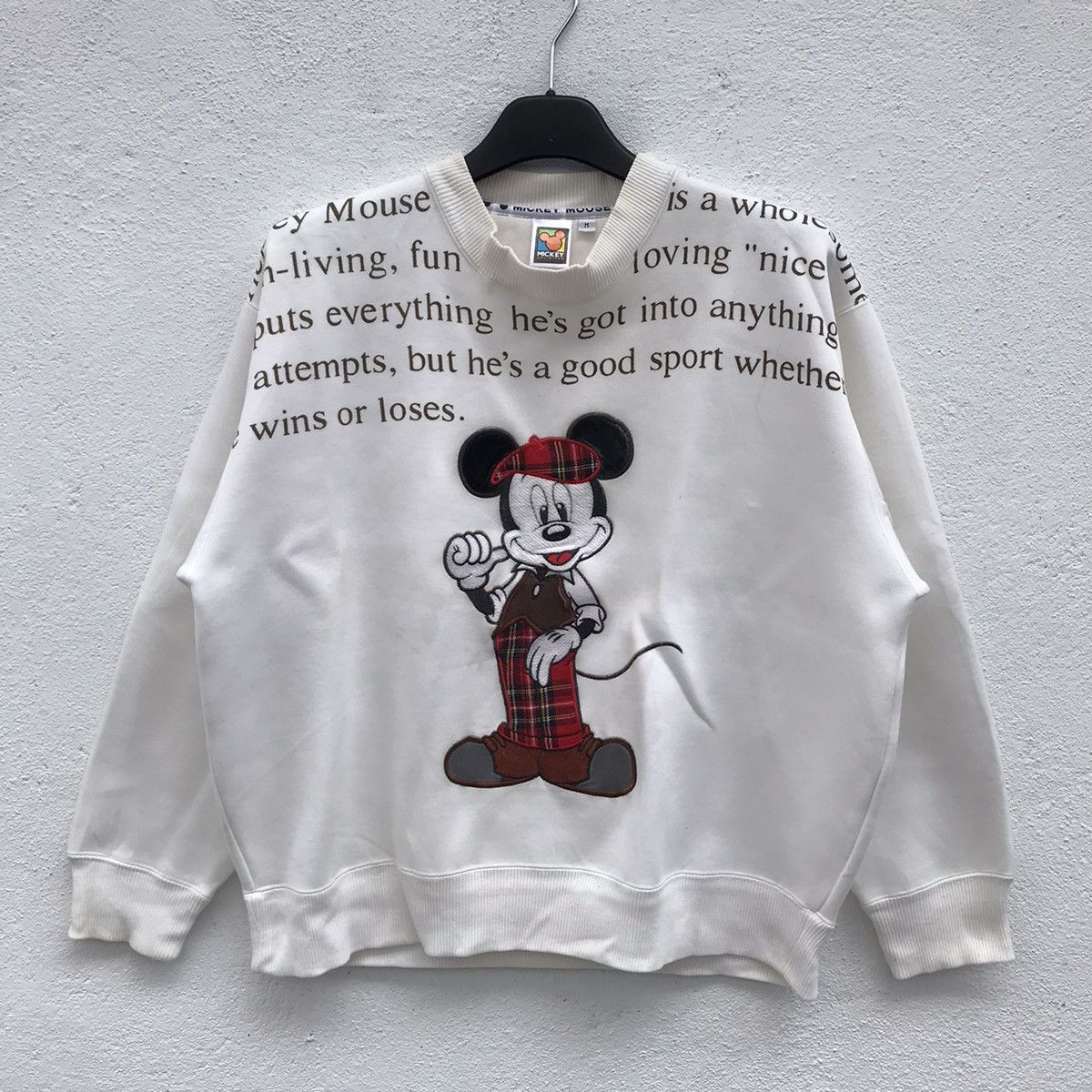 Mickey Mouse × Vintage Vintage MICKEY MOUSE Sweatshirt Embroidered Logo Size US M / EU 48-50 / 2 - 1 Thumbnail