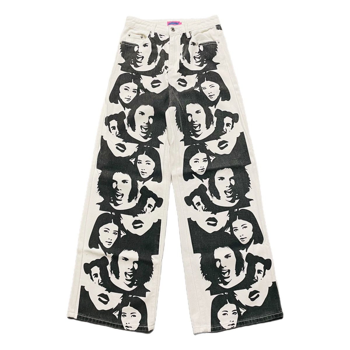 image of Y2K Edikted Baggy Hysteric Glamour Number Nine Erd Pants in White, Men's (Size 28)