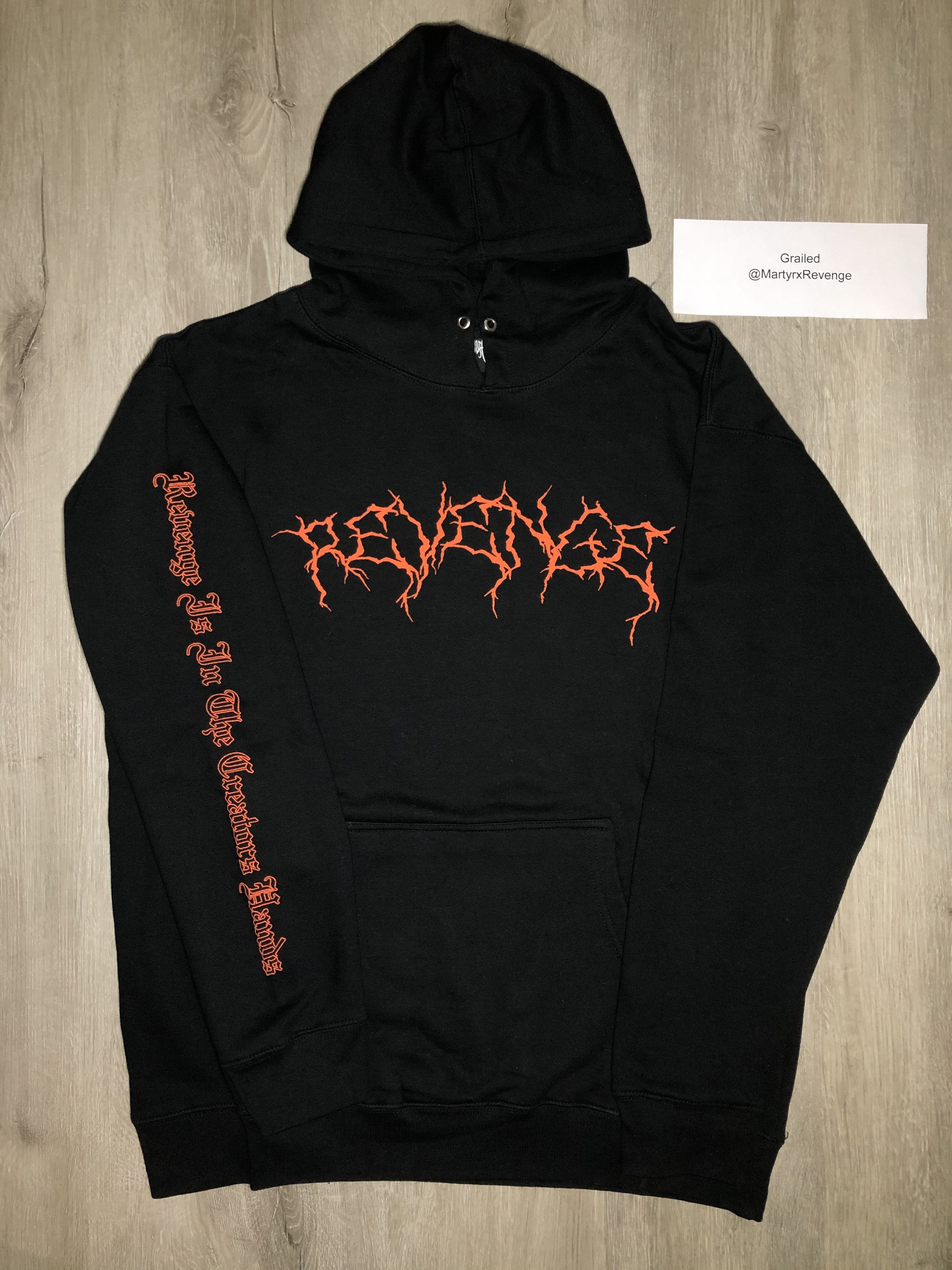 Revenge Revenge Lightning Hoodie Orange DS Grailed