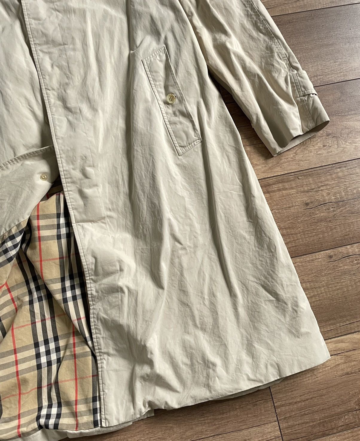 Burberry Vintage Burberry Beige Long Trench Coat Jacket Size US XL / EU 56 / 4 - 6 Thumbnail