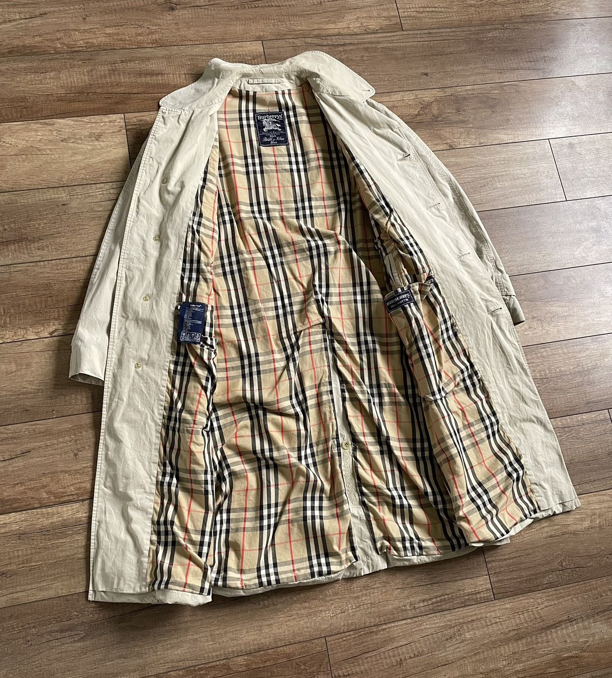 Burberry Vintage Burberry Beige Long Trench Coat Jacket Size US XL / EU 56 / 4 - 3 Thumbnail