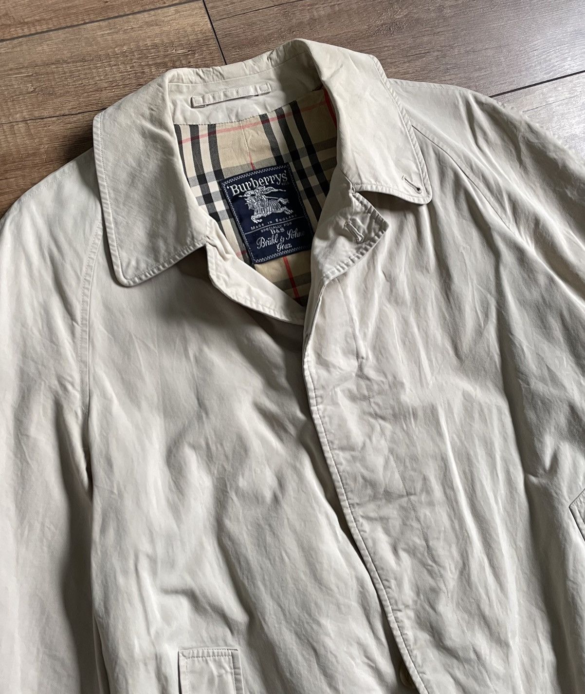 Burberry Vintage Burberry Beige Long Trench Coat Jacket Size US XL / EU 56 / 4 - 7 Thumbnail