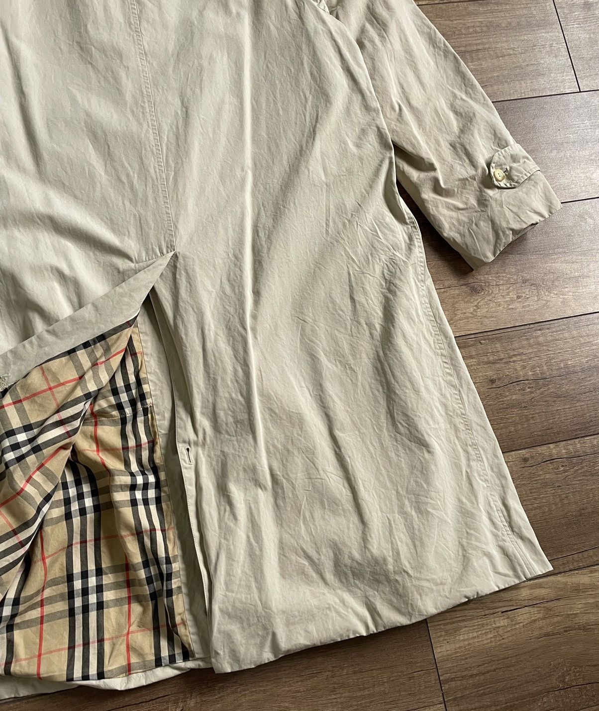 Burberry Vintage Burberry Beige Long Trench Coat Jacket Size US XL / EU 56 / 4 - 9 Thumbnail