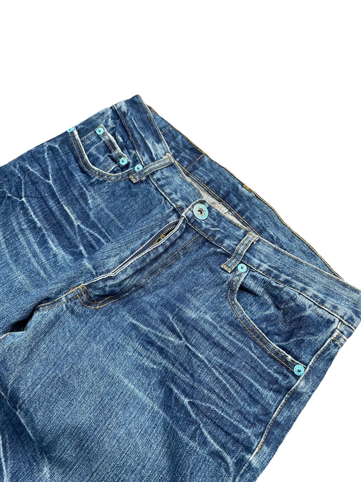 If Six Was Nine Vintage Denim Peace Painted Size US 34 / EU 50 - 8 Thumbnail