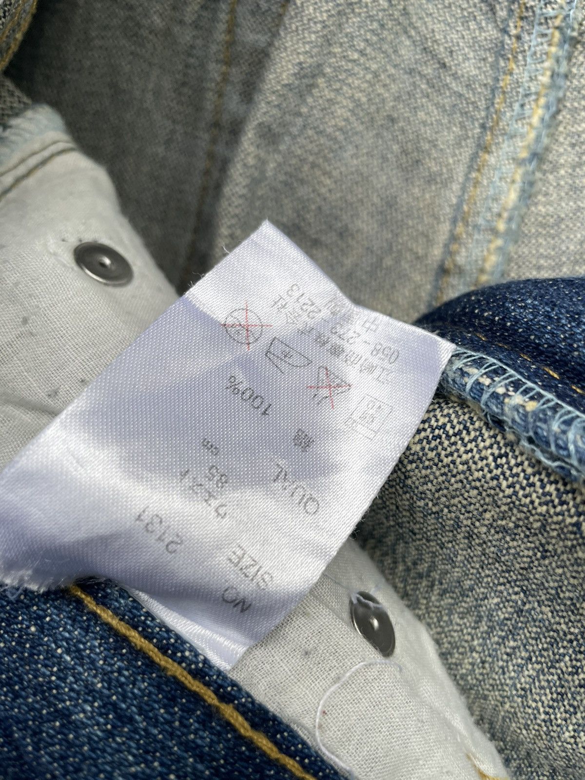 If Six Was Nine Vintage Denim Peace Painted Size US 34 / EU 50 - 16 Thumbnail