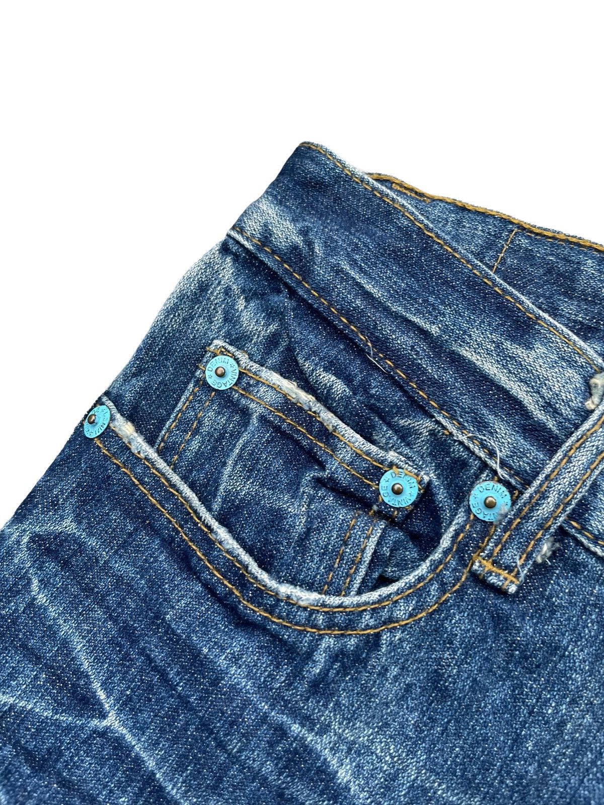If Six Was Nine Vintage Denim Peace Painted Size US 34 / EU 50 - 9 Thumbnail