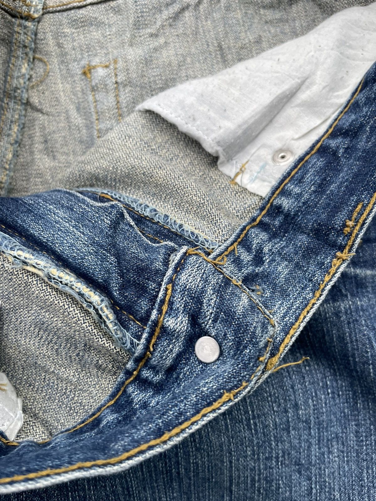 If Six Was Nine Vintage Denim Peace Painted Size US 34 / EU 50 - 15 Thumbnail