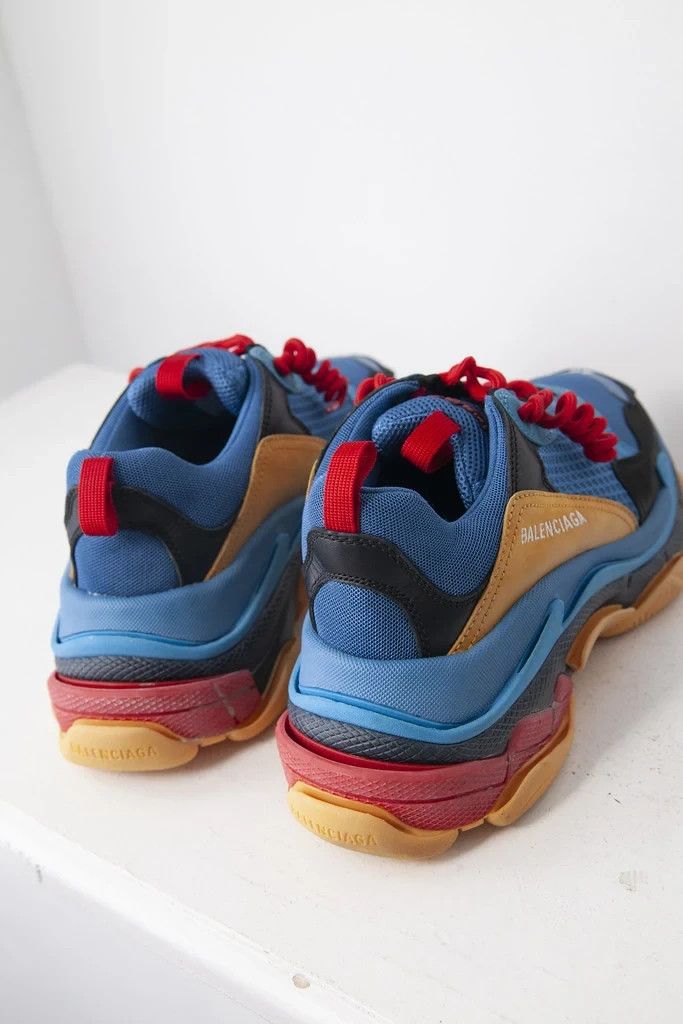 Balenciaga AW18 blue yellow red Triple S sneakers Size US 7 / EU 40 - 3 Thumbnail