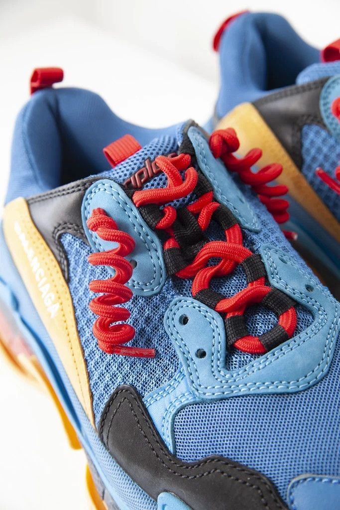 Balenciaga AW18 blue yellow red Triple S sneakers Size US 7 / EU 40 - 6 Thumbnail